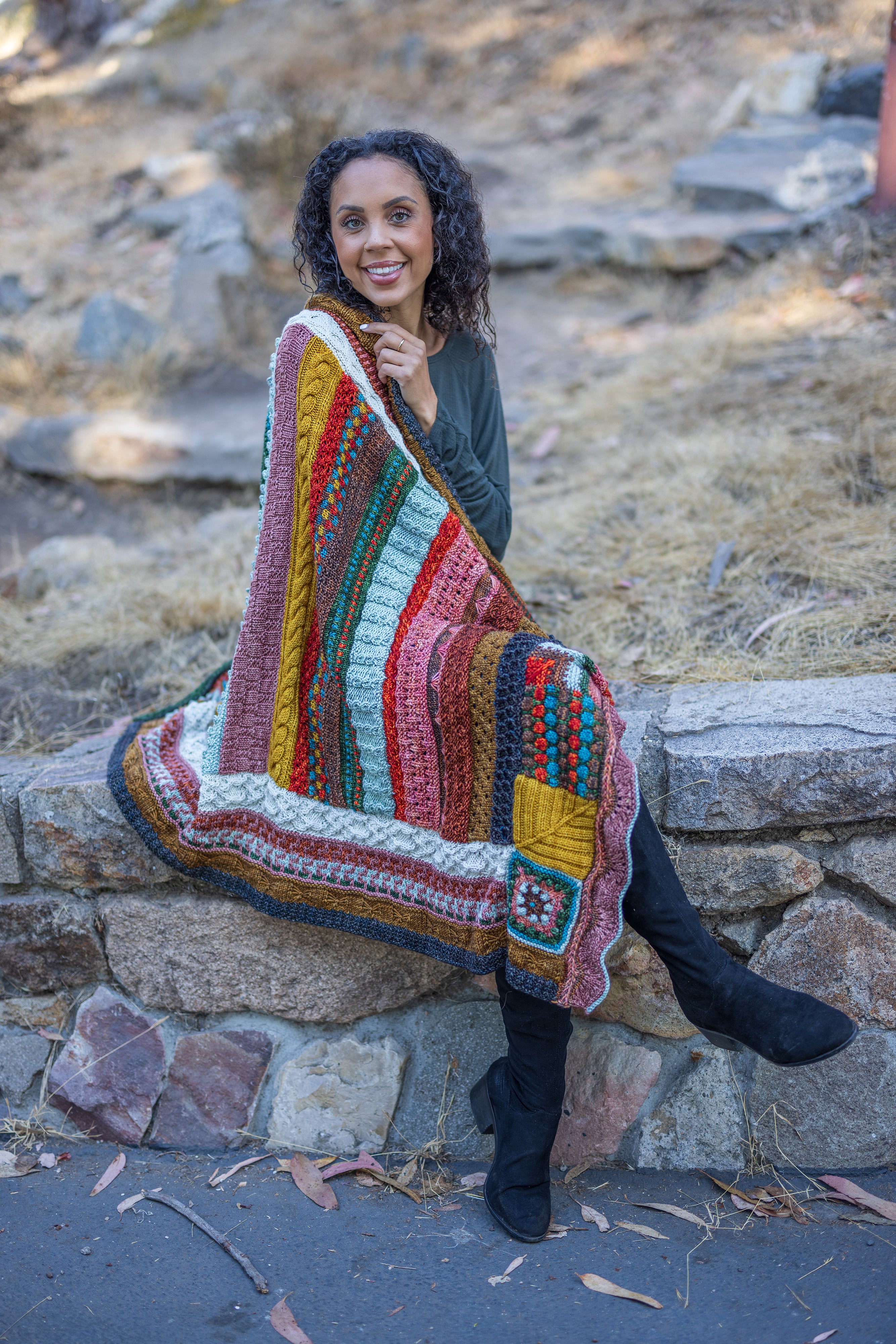 Jimmy Beans Wool 2025 Knit Blanket Club Kits - Beanstalk Worsted - Trailblazer Colorway Exclusive Knitting Kits