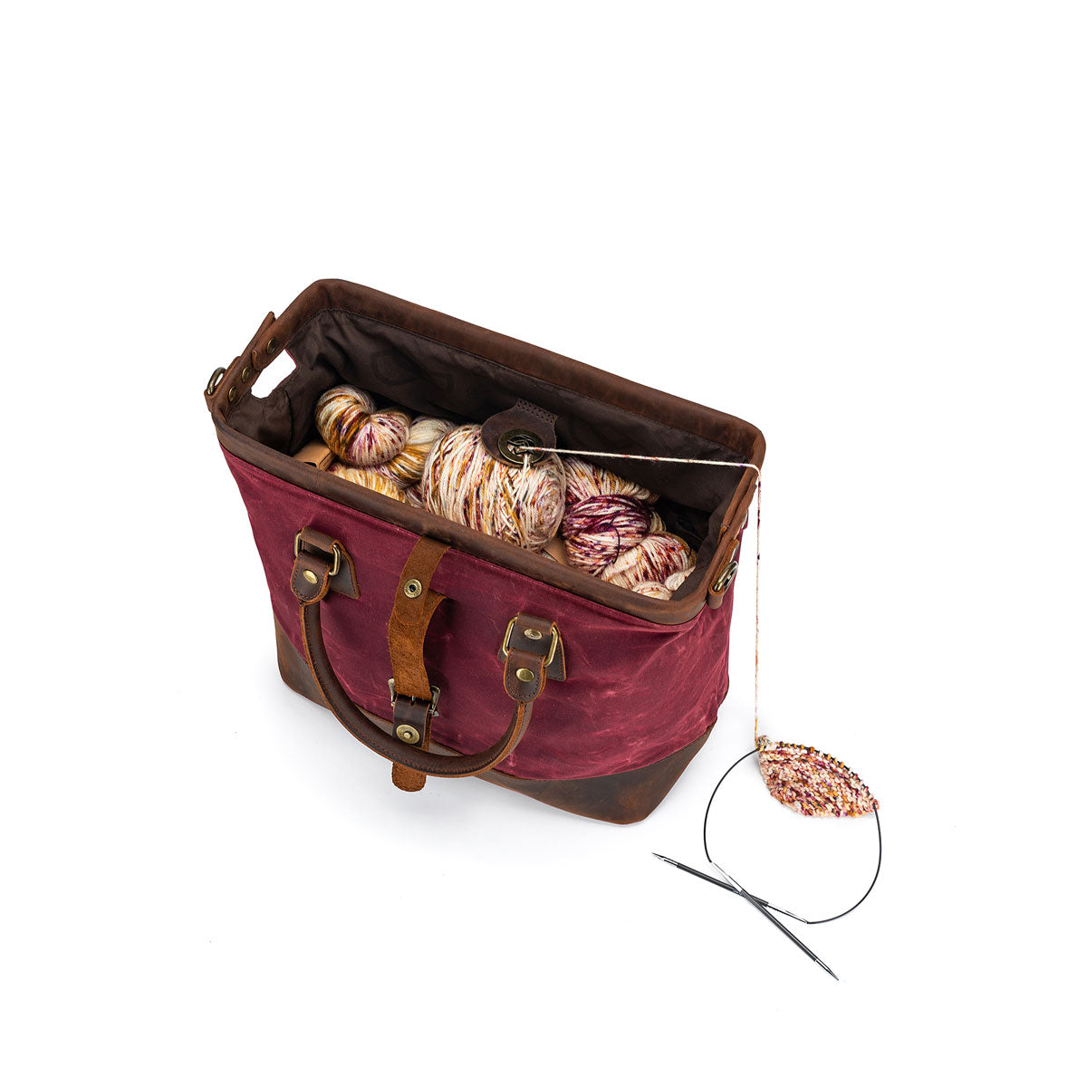 Della Q Maker's Stylish Canvas Satchel in Mustard - Ideal for Crafters
