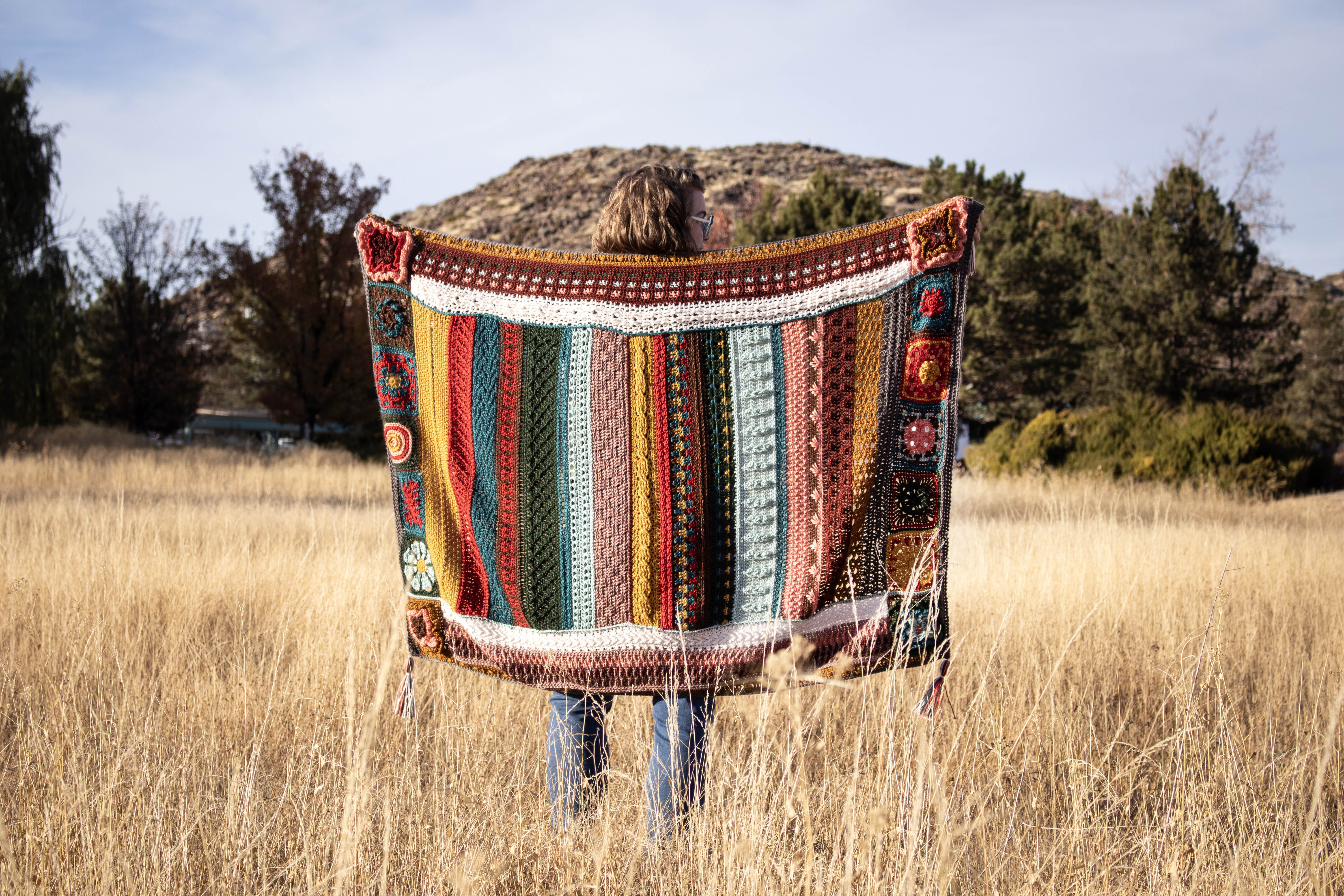 Jimmy Beans Wool 2025 Crochet Blanket Club Kits - Beanstalk Worsted - Trailblazer Colorway for Cozy Crochet Projects
