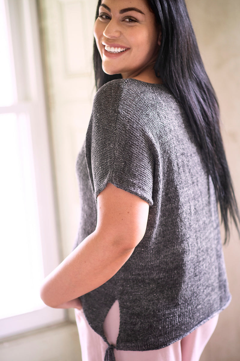 Berroco Linen Stonewash (Indio) - Booklet 405 Summer Tee Patterns with Keyholes - Odeleite - Instant PDF Download