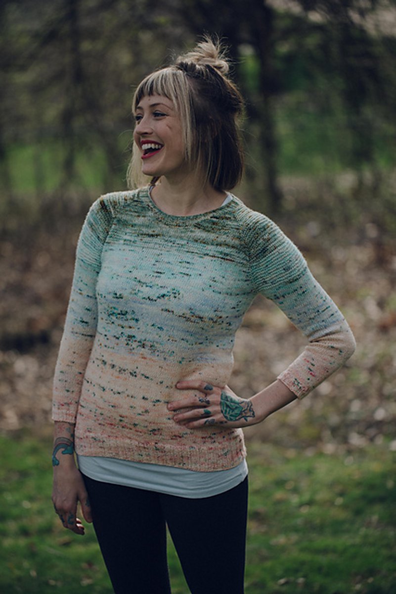 Andrea Mowry Drea Renee Knits - So Faded Seamless Top - Down Sweater Patterns