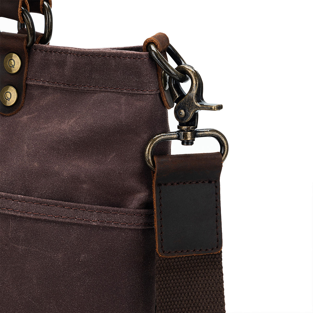 della Q Maker's Cocoa Canvas Tote for Knitters and Crocheters