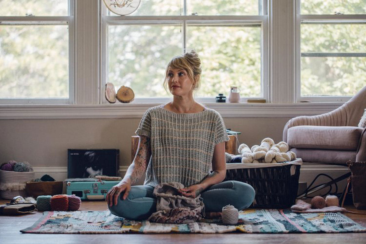 Andrea Mowry Drea Renee Knits Patterns - Stylish Vellichor Cropped Tee Knitting Pattern