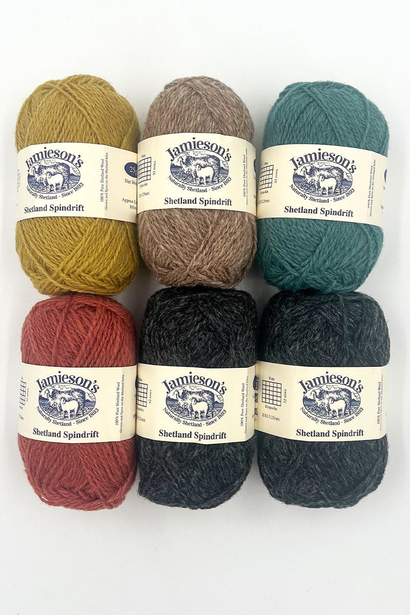 Jamieson's of Shetland Haslock Cowl Kits - Exquisite Palette B for Colorful Knitting