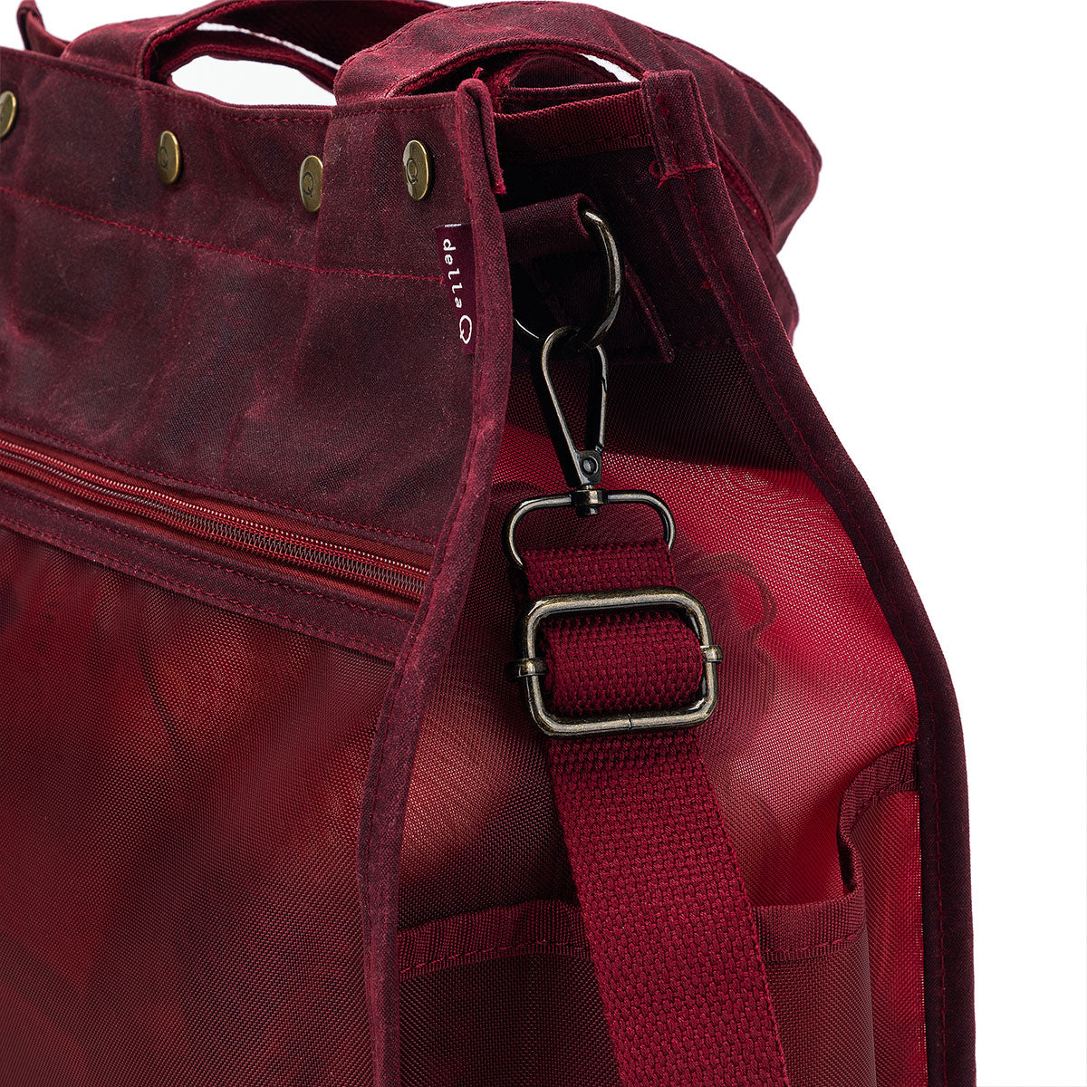 della Q Maker's Stylish Tall Mesh Tote - Red for Crafting Enthusiasts
