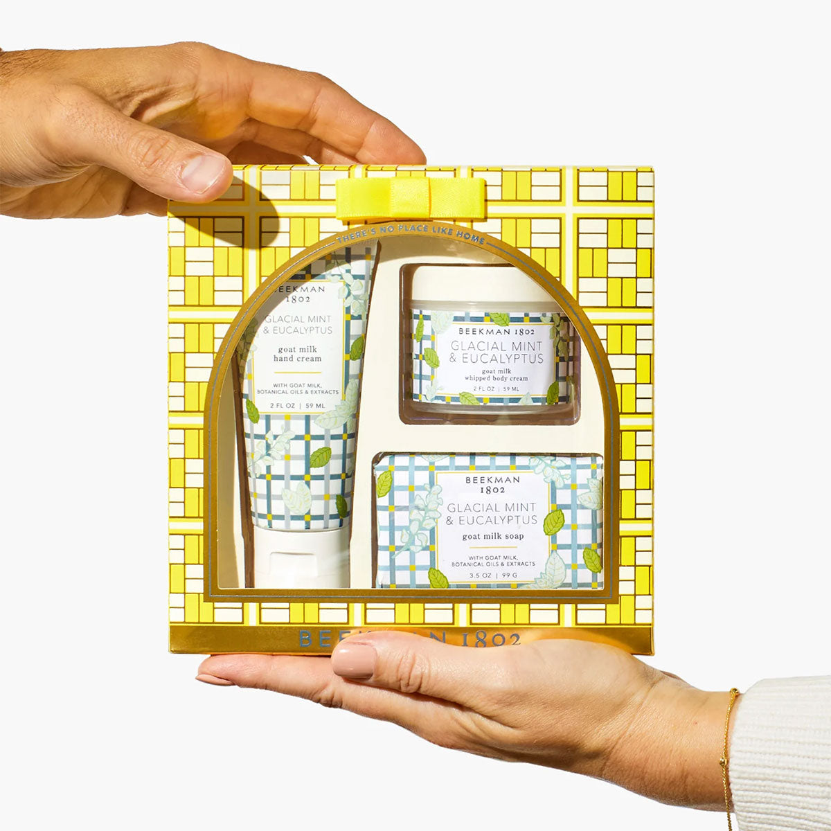 Beekman 1802 Travel-sized Glacial Mint & Eucalyptus Gift Sets for Skin Nourishment