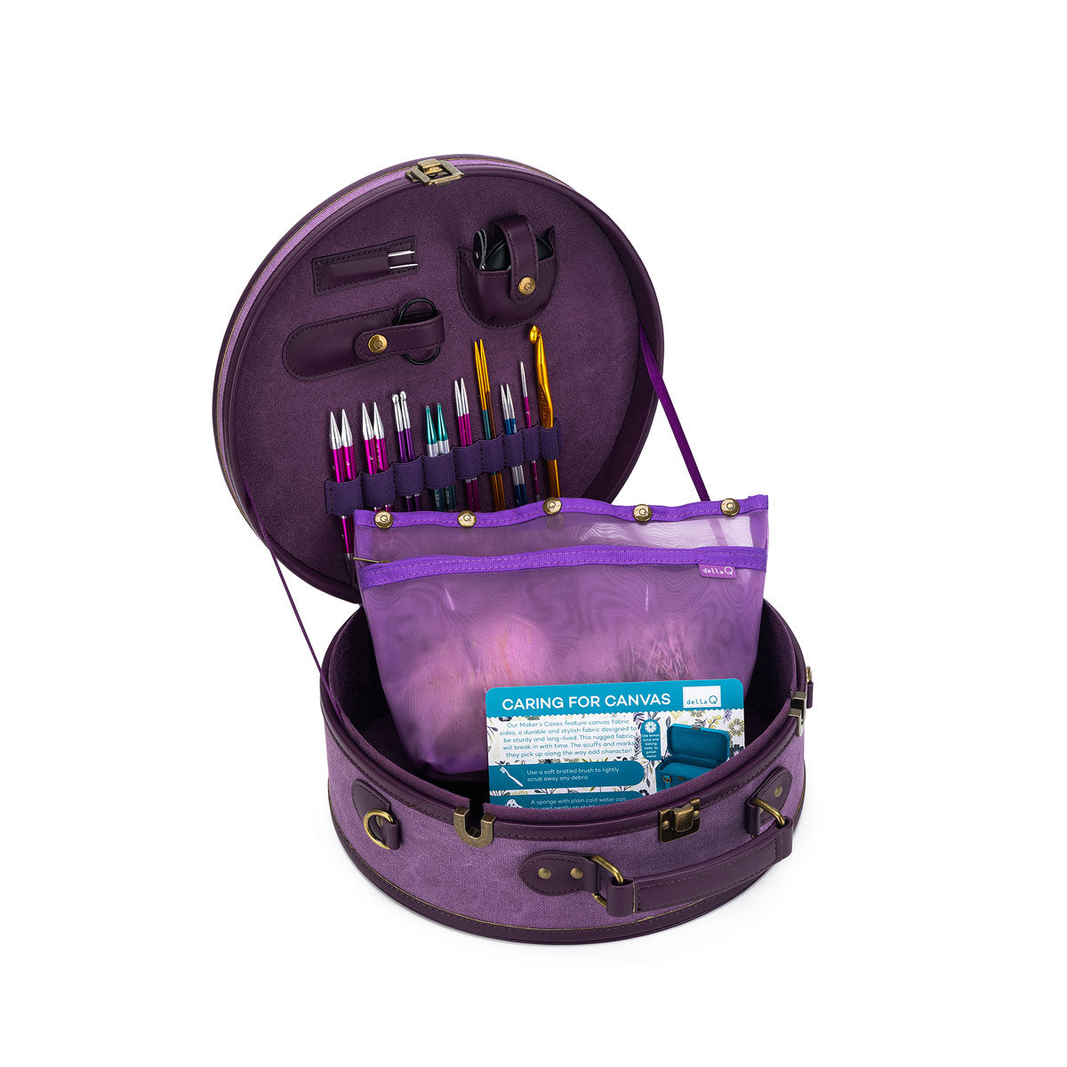 della Q Premium Maker's Hat Box - Stylish Plum for Craft Lovers