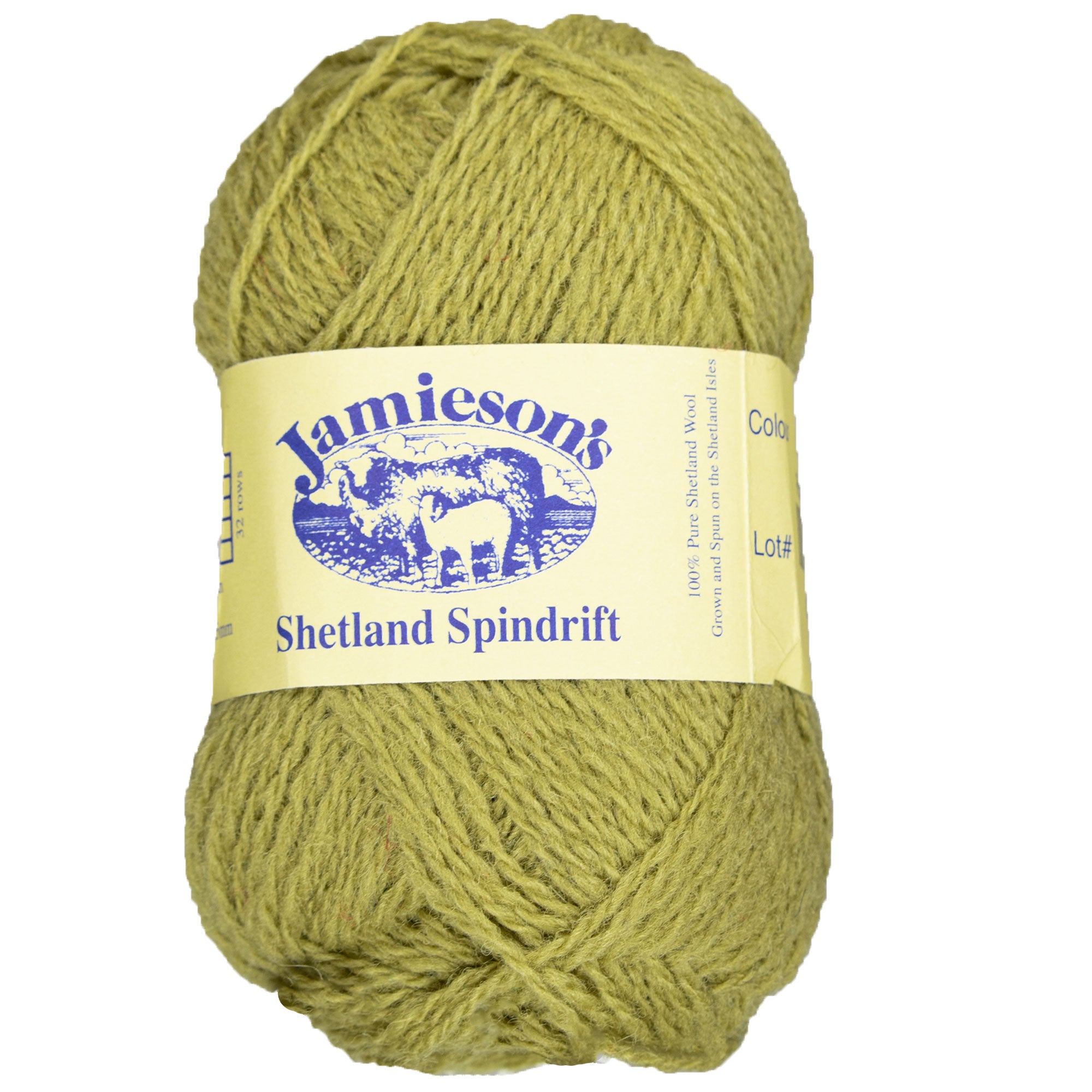 Jamieson's of Shetland Spindrift 2-Ply Yarn - 791 Pistachio, Ideal for Crochet & Fair Isle Knitting