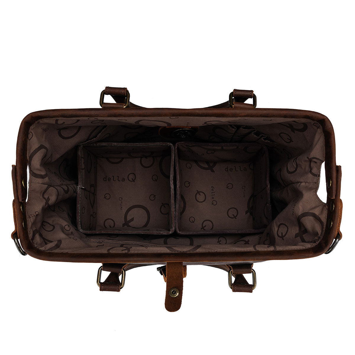 Della Q Maker's Chic Cocoa Canvas Satchel - Ideal for Crafters