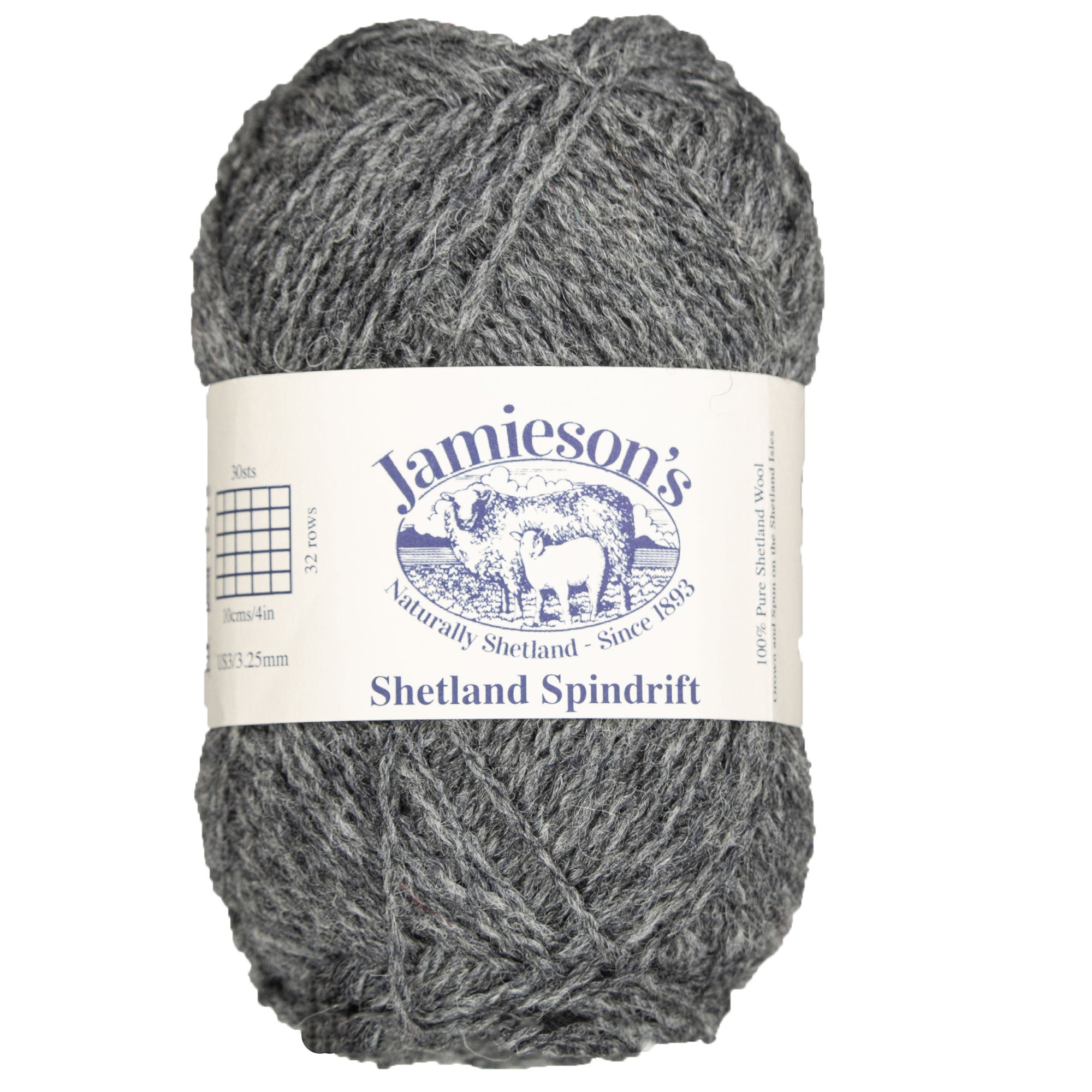 Jamieson's of Shetland Spindrift 2-Ply Yarn - 315 Heron, Ideal for Crochet and Fair Isle Knitting