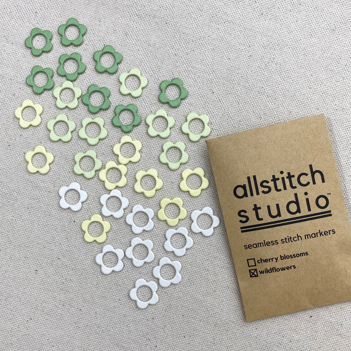 Allstitch Studio Large Seamless Wildflower - Inspired Stitch Markers