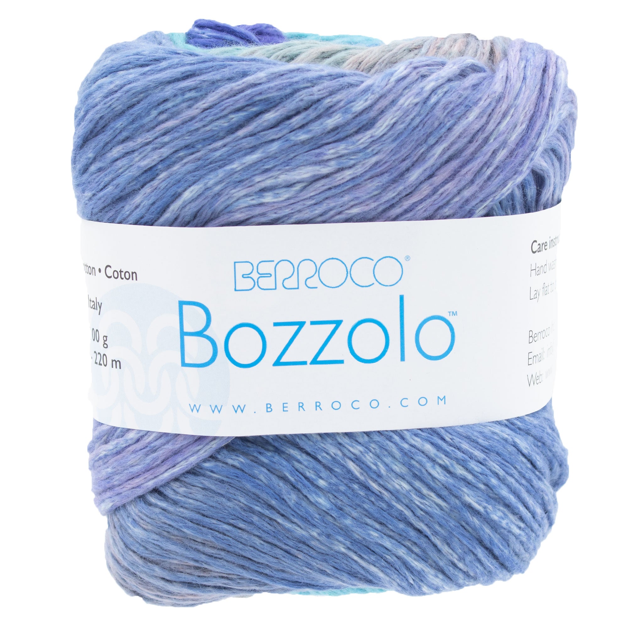 Berroco Bozzolo 100% Cotton Yarn - 10831 Blue Metalmark for Spring and Summer Garments