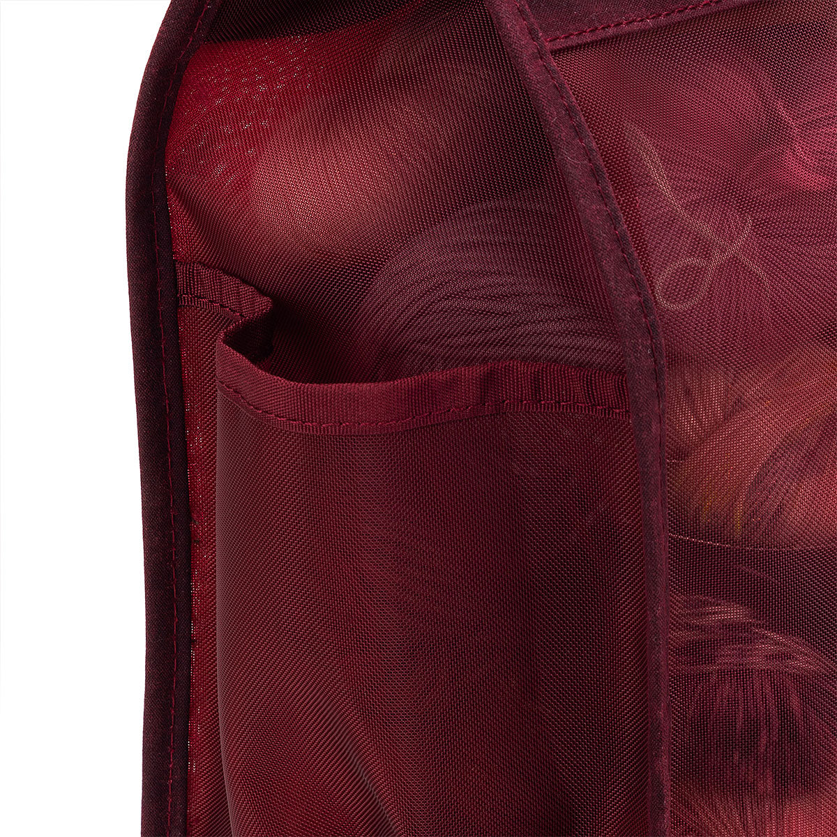 della Q Maker's Stylish Tall Mesh Tote - Red for Crafting Enthusiasts