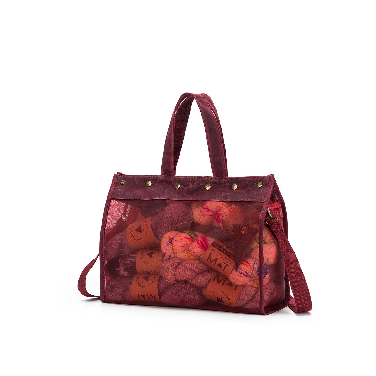 della Q Maker's Transparent Purple Mesh Tote - Ideal for On-the-go Projects