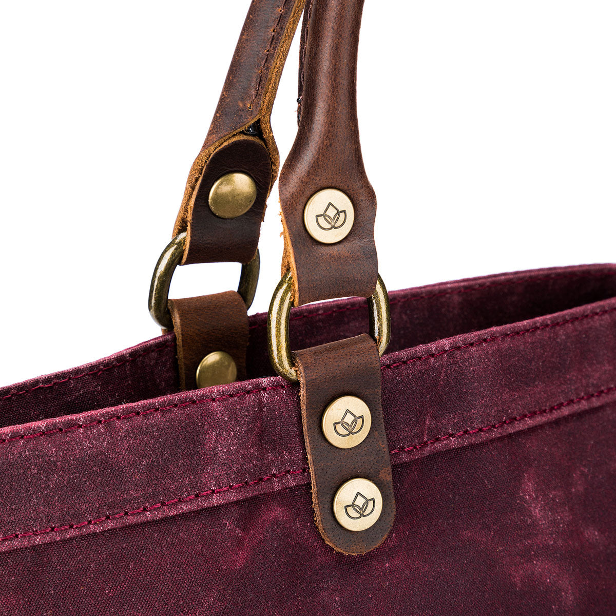 della Q Maker's Premium Red Canvas Tote for Knitters and Crocheters