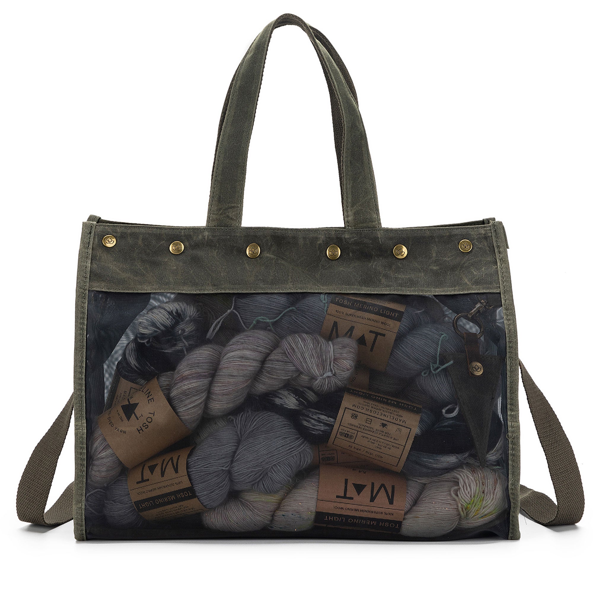 della Q Maker's Olive Mesh Tote - Ideal for On - the - go Crafting