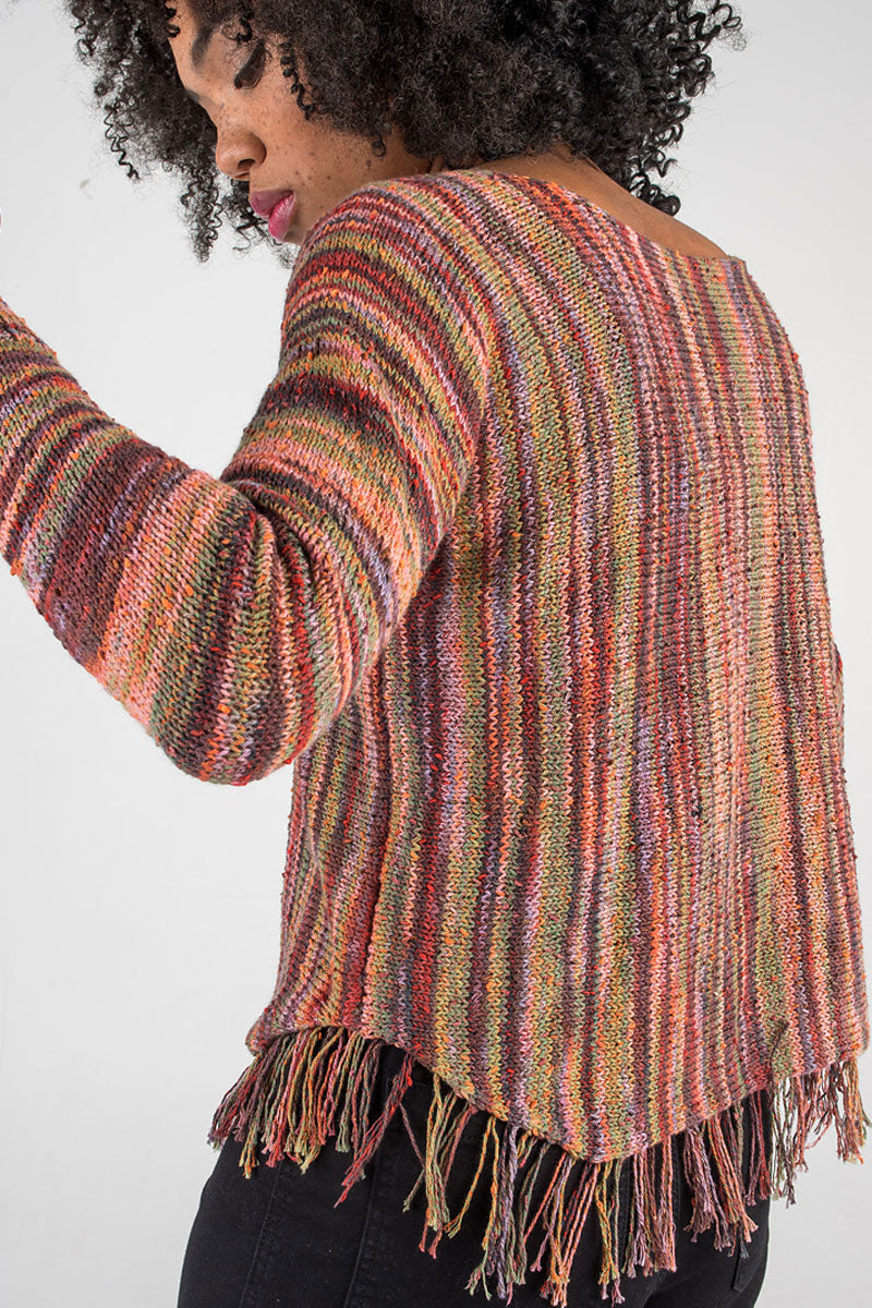 Berroco Booklet #421 Summer Sesame Patterns - Faye - Instant PDF Download for Bohemian Fringe Pullover