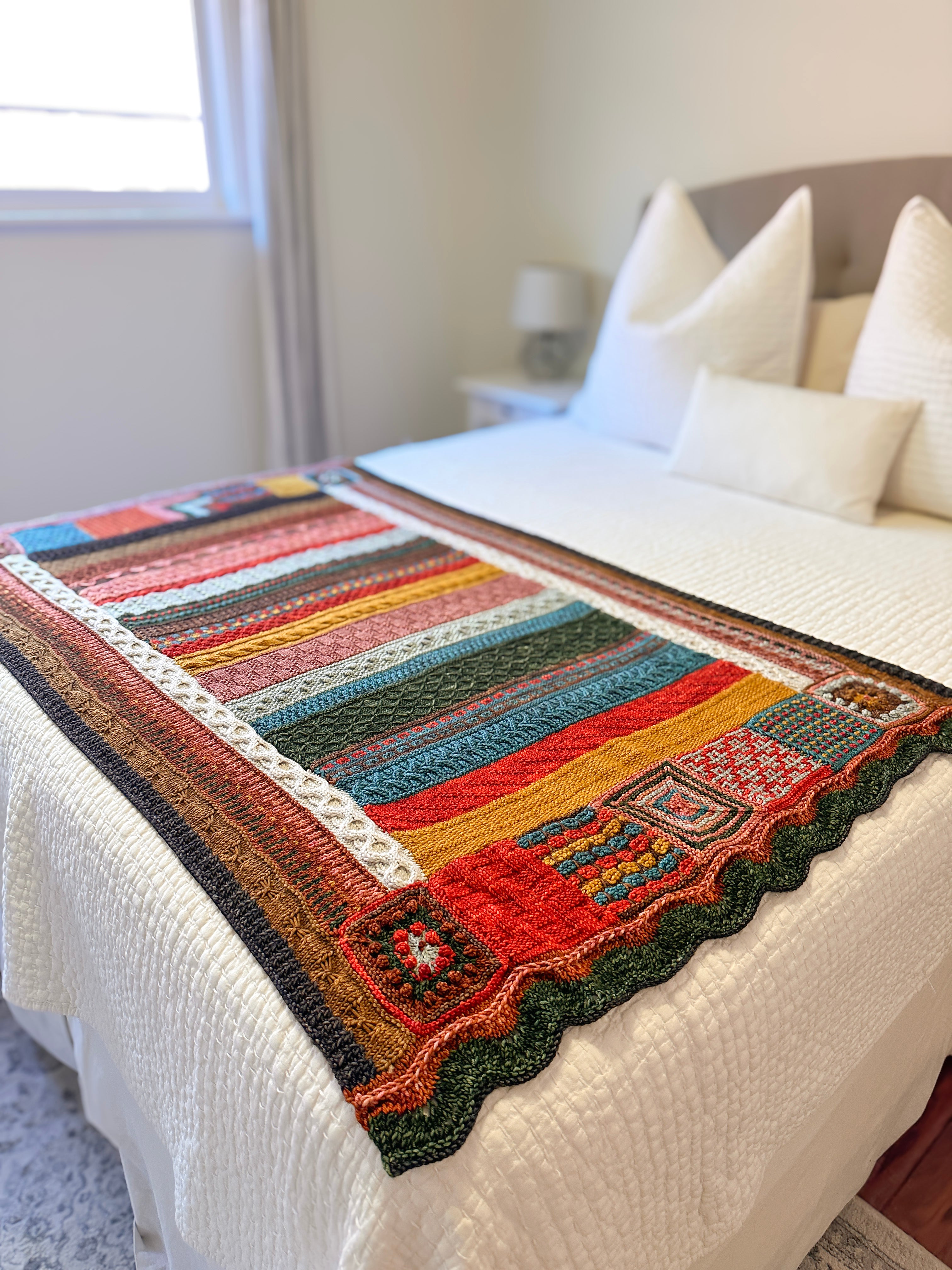 Jimmy Beans Wool 2025 Luxury Knit Blanket Club Kits - Madelinetosh Tosh Blanket in Trailblazer Colorway