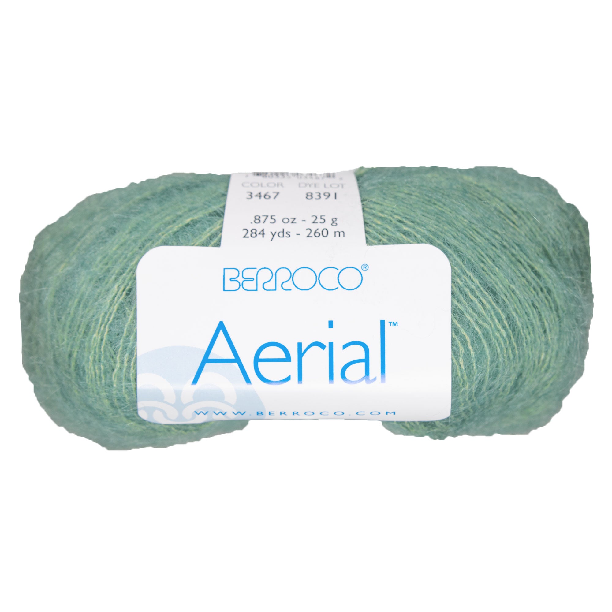 Berroco Aerial Luxury Yarn - 3467 Pine: Soft Mohair & Shiny Silk Blend