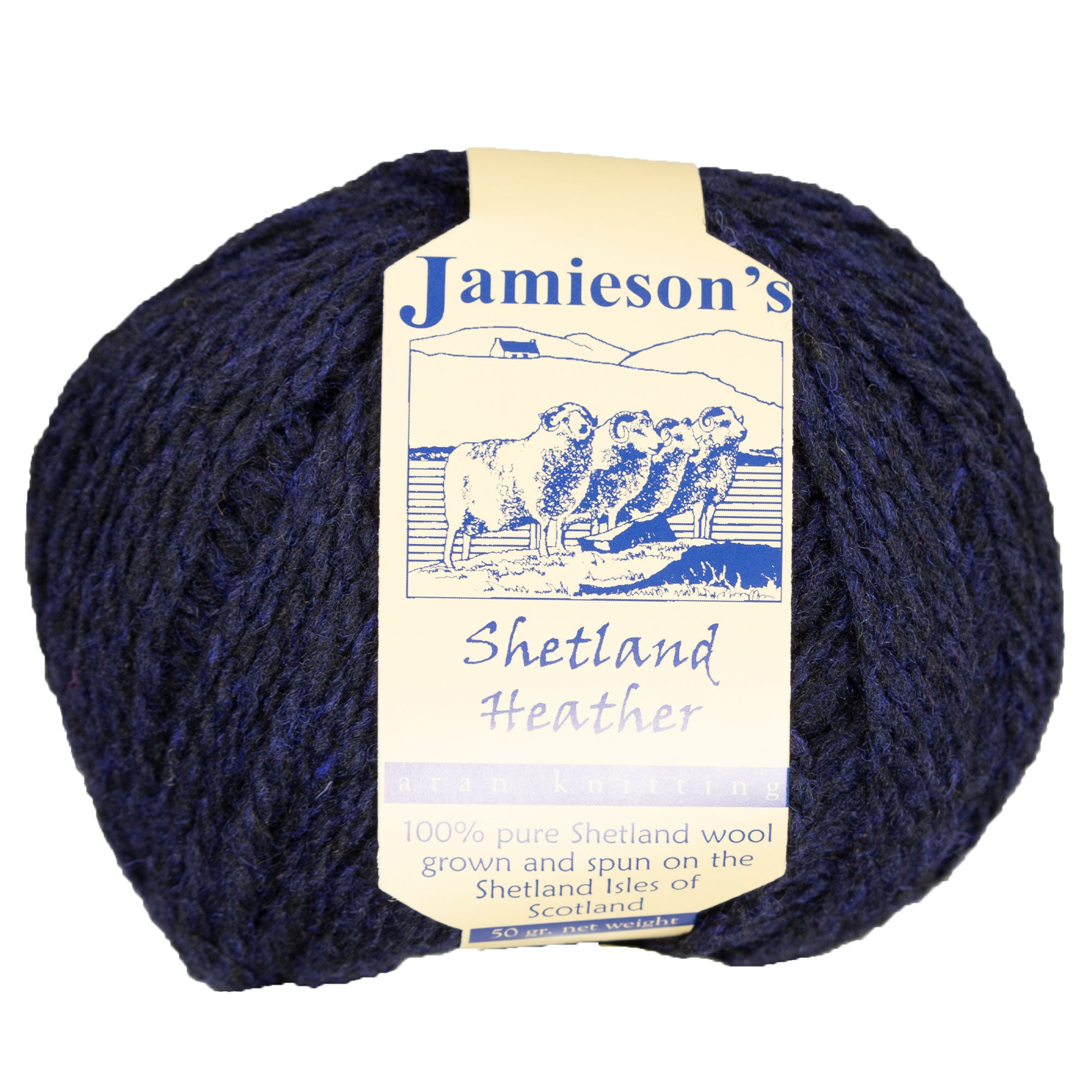 Jamieson's of Shetland Premium Heather Aran Yarn - 1401 Nightshade