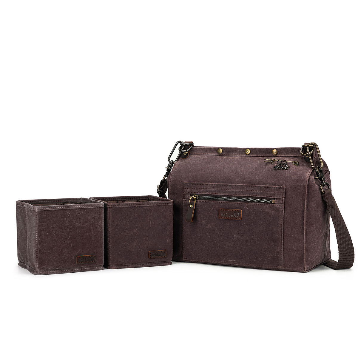 della Q Maker's Canvas Cocoa Rucksack - Ideal for Craft Projects