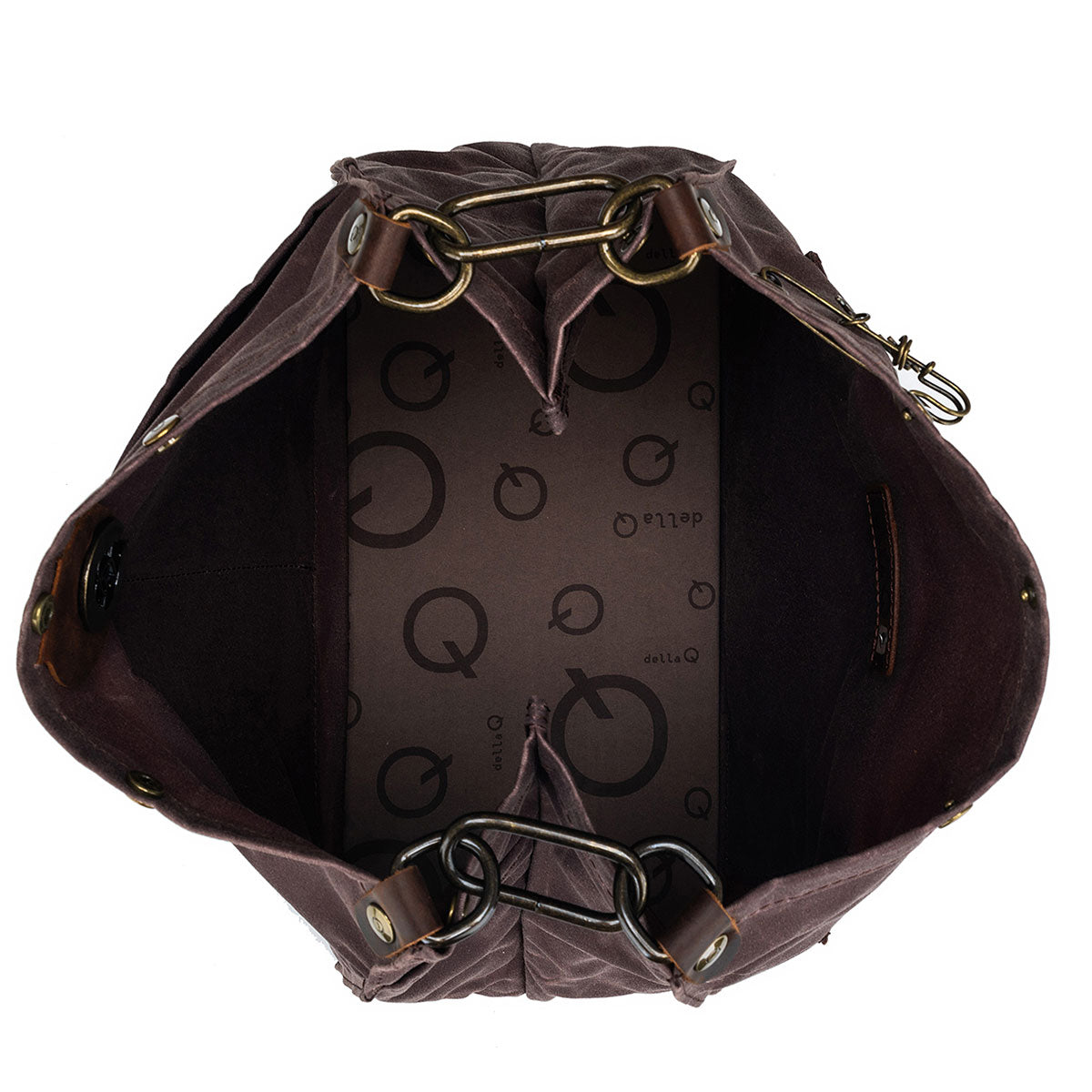 della Q Maker's Canvas Cocoa Rucksack - Ideal for Craft Projects