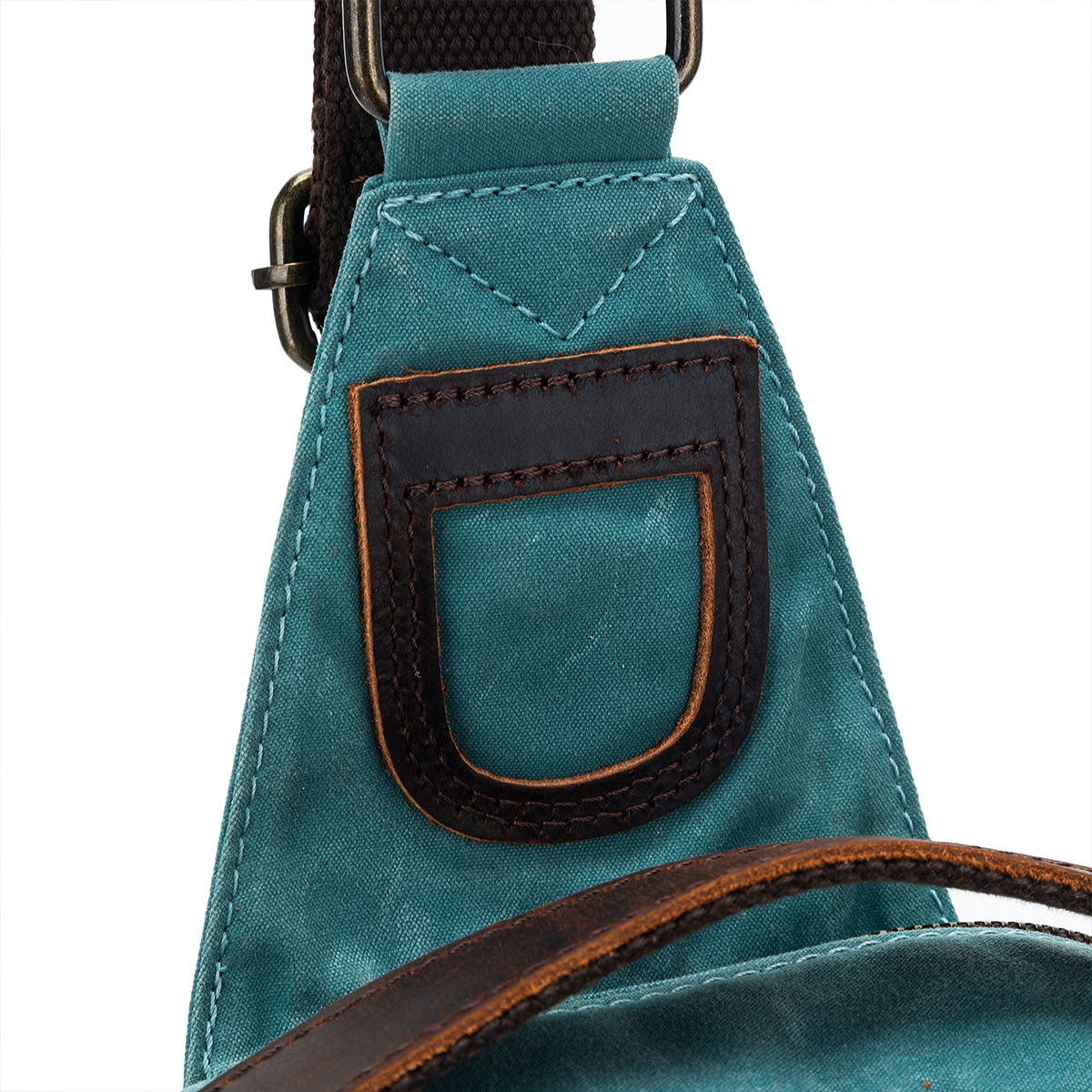 della Q Maker's Mini Messenger Bag - Teal, Lightweight & Water-Repellent