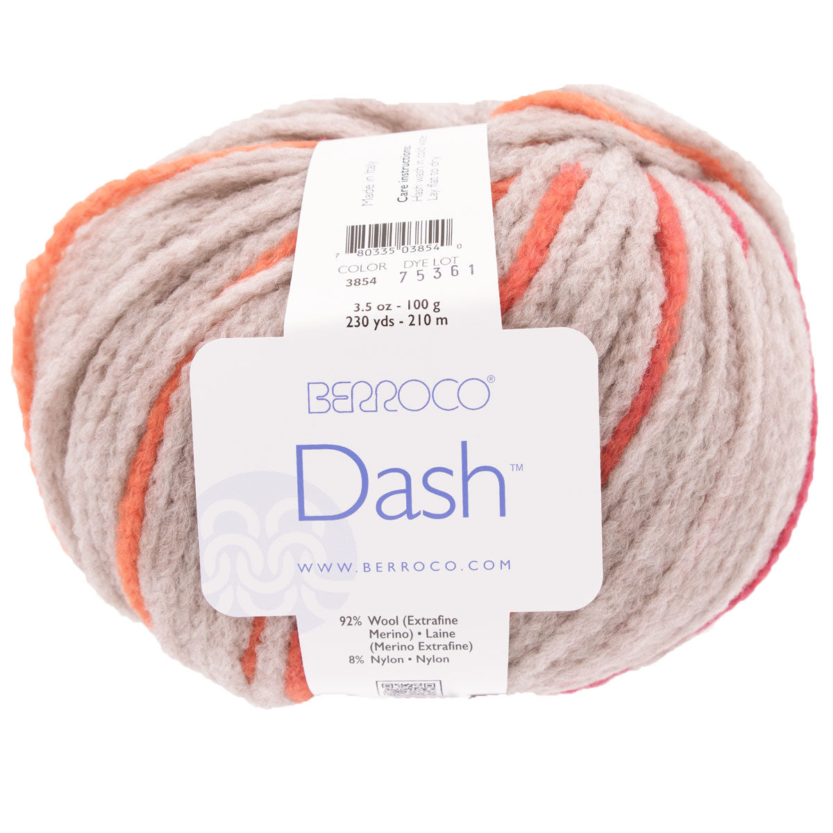 Berroco Dash Chunky Yarn - 3854 Alps: Soft Extrafine Merino Wool