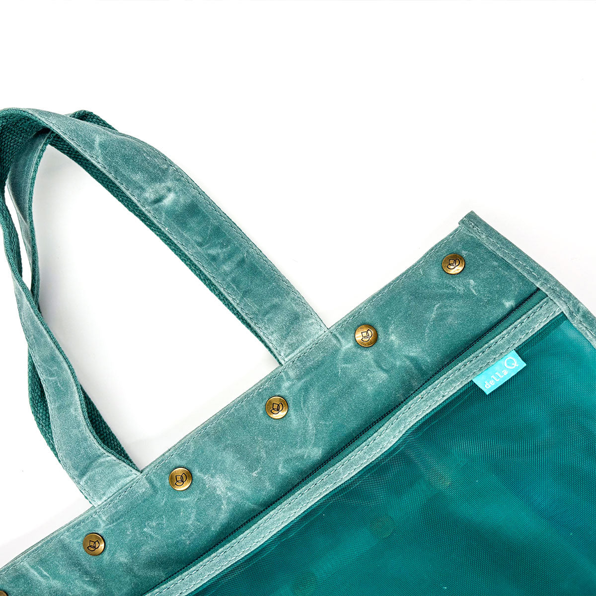 della Q Maker's Transparent Mesh Tote - Teal: Ideal for On-the-go Crafting