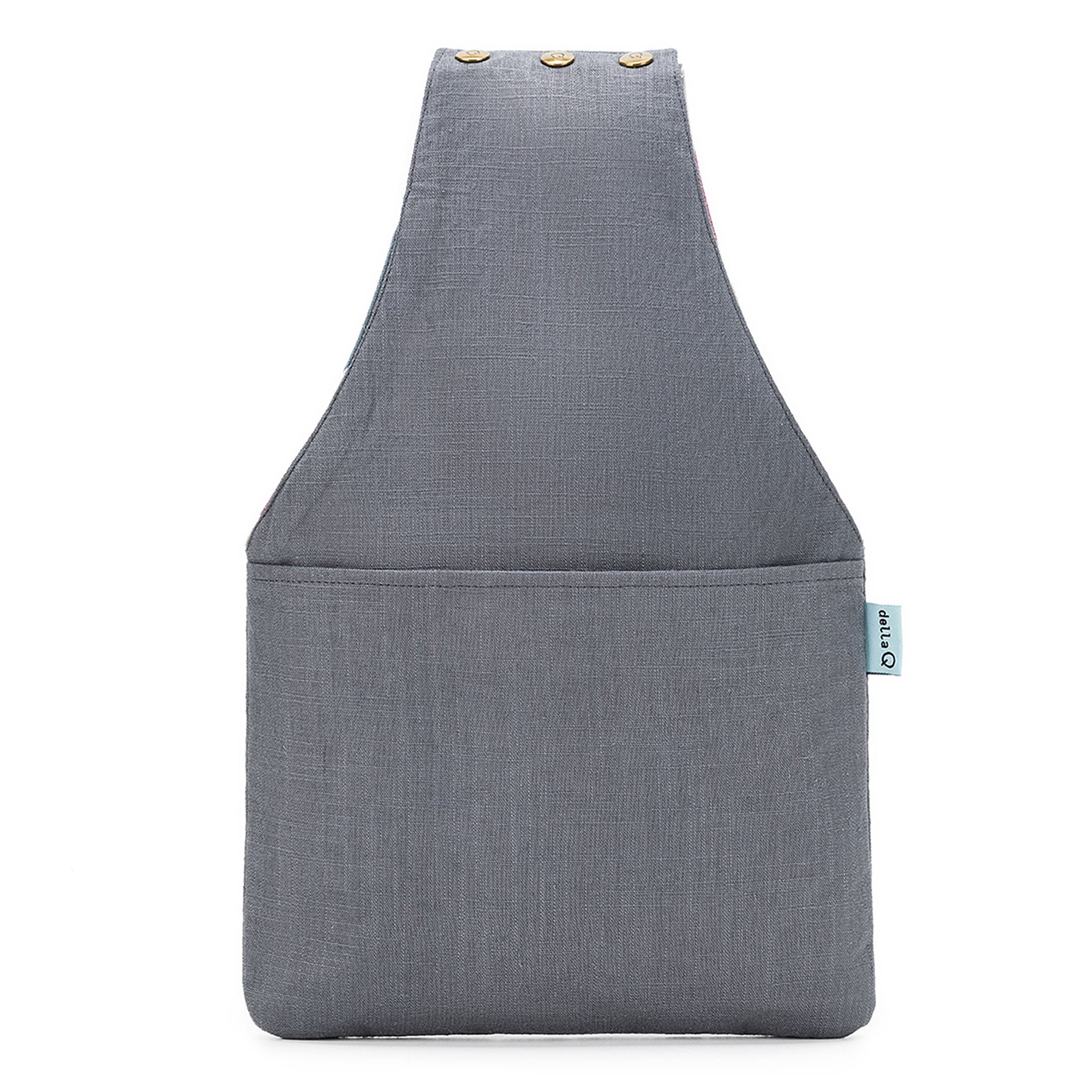 della Q Nora Lightweight Compact Linen - Slate Wrist Bag - 1300-1