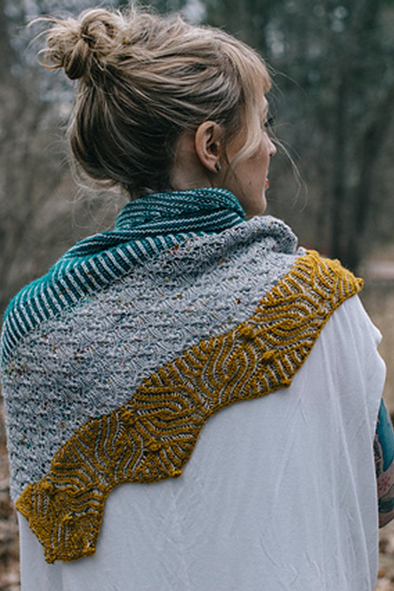 Andrea Mowry Drea Renee Knits Patterns - Exquisite Baubles Shawl with Diverse Designs