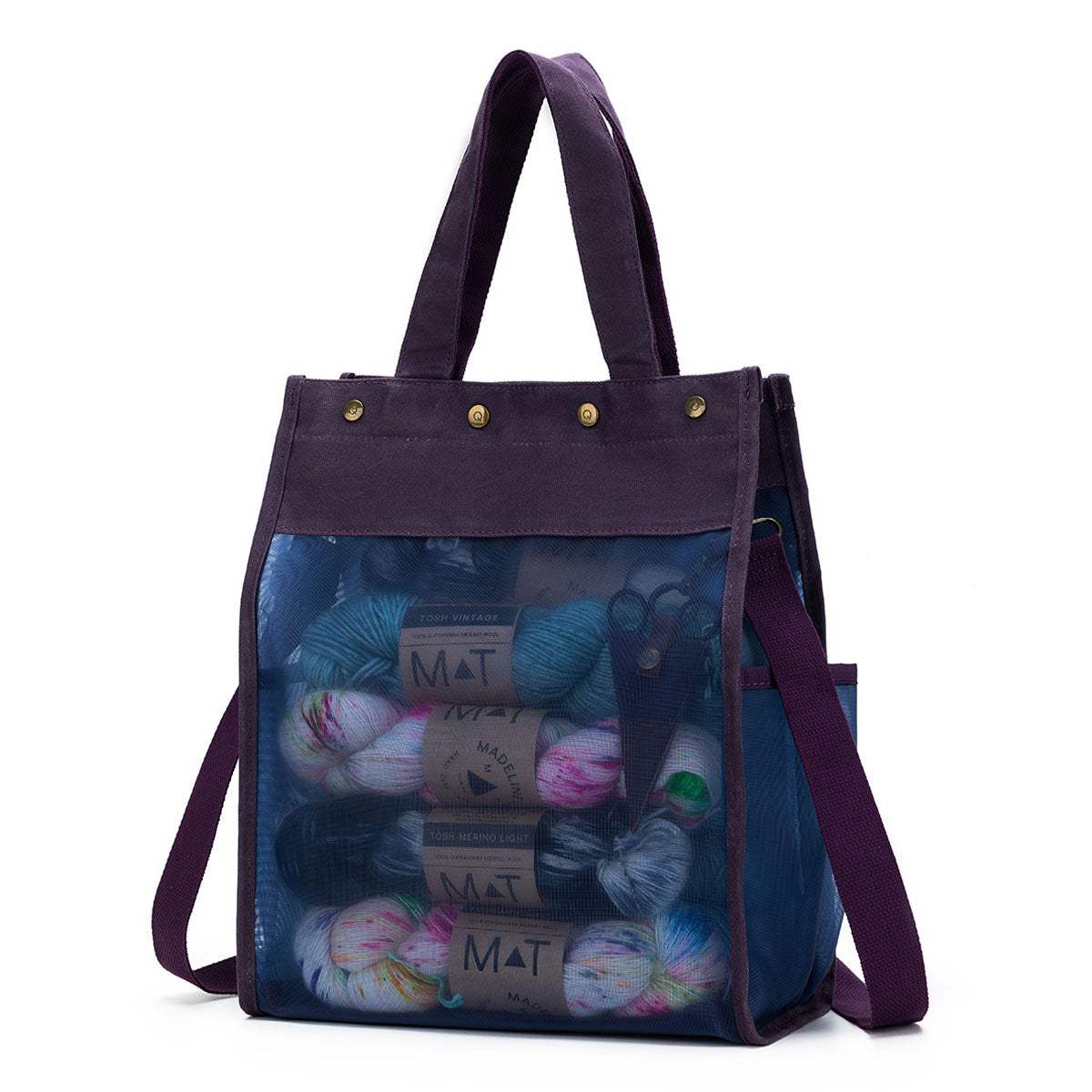 della Q Maker's Purple Tall Mesh Tote - Ideal for Crafting