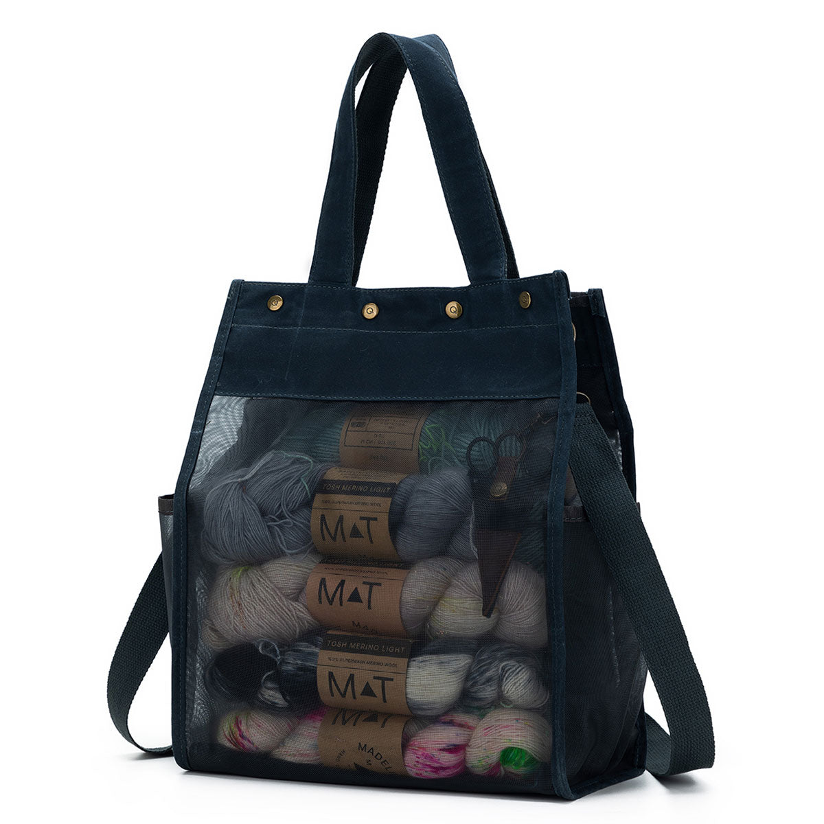 della Q Premium Maker's Tall Mesh Tote - Blue for Crafting Enthusiasts
