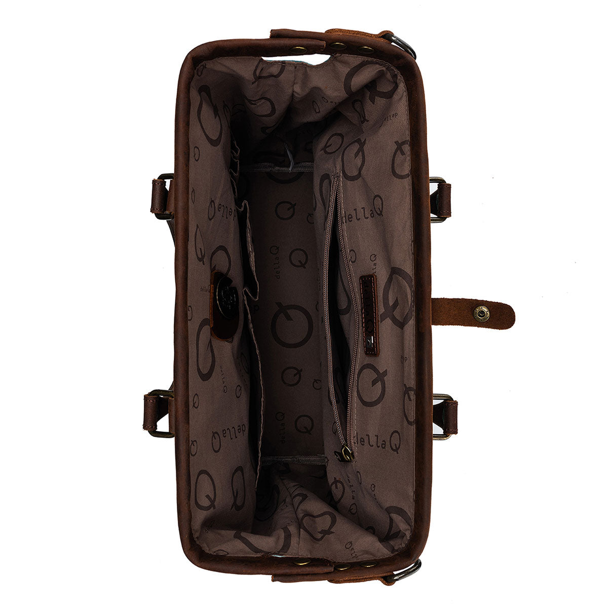 Della Q Maker's Chic Cocoa Canvas Satchel - Ideal for Crafters