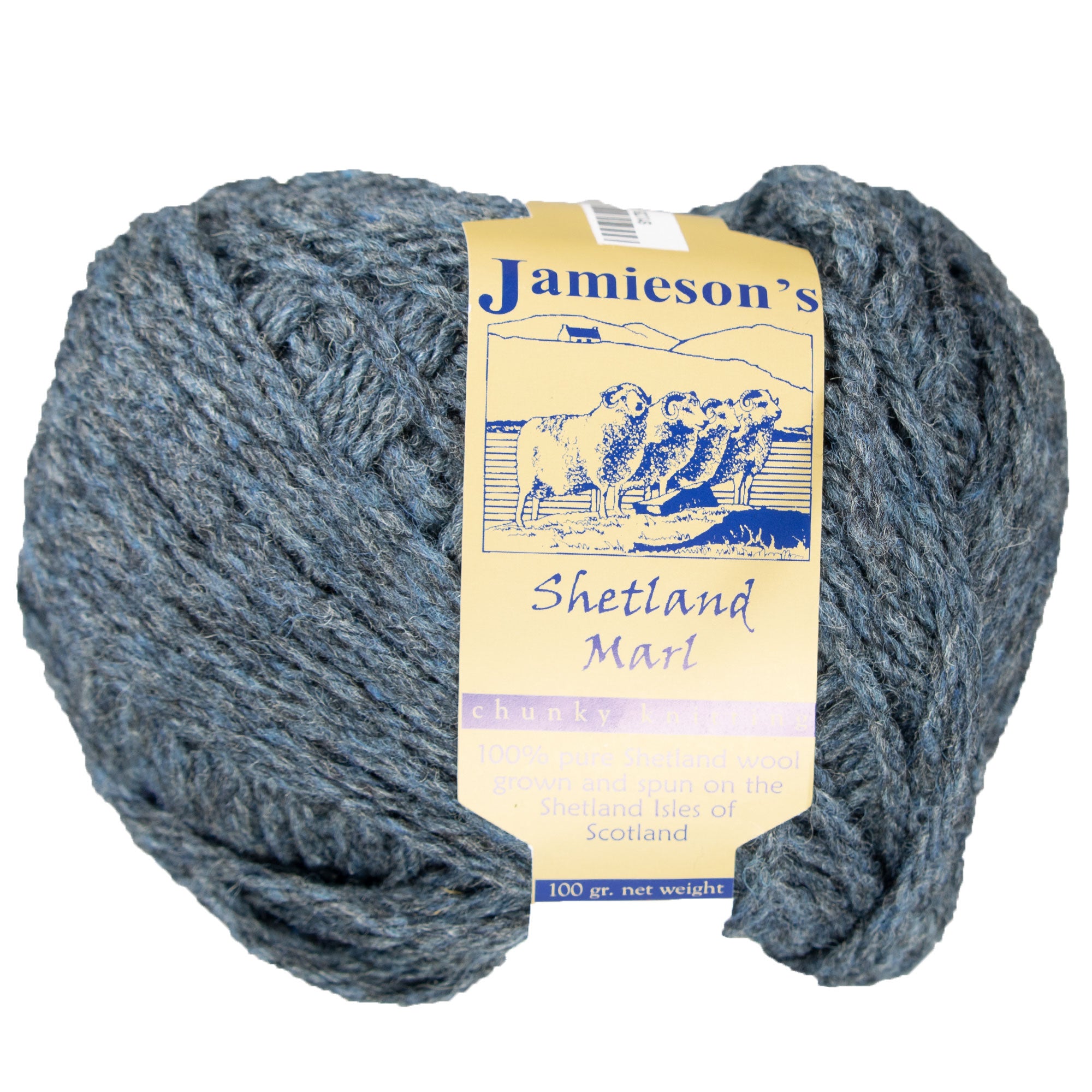 Jamieson's of Shetland Marl Chunky Yarn - 1350 North Sea: Ideal for Chunky Knit & Crochet