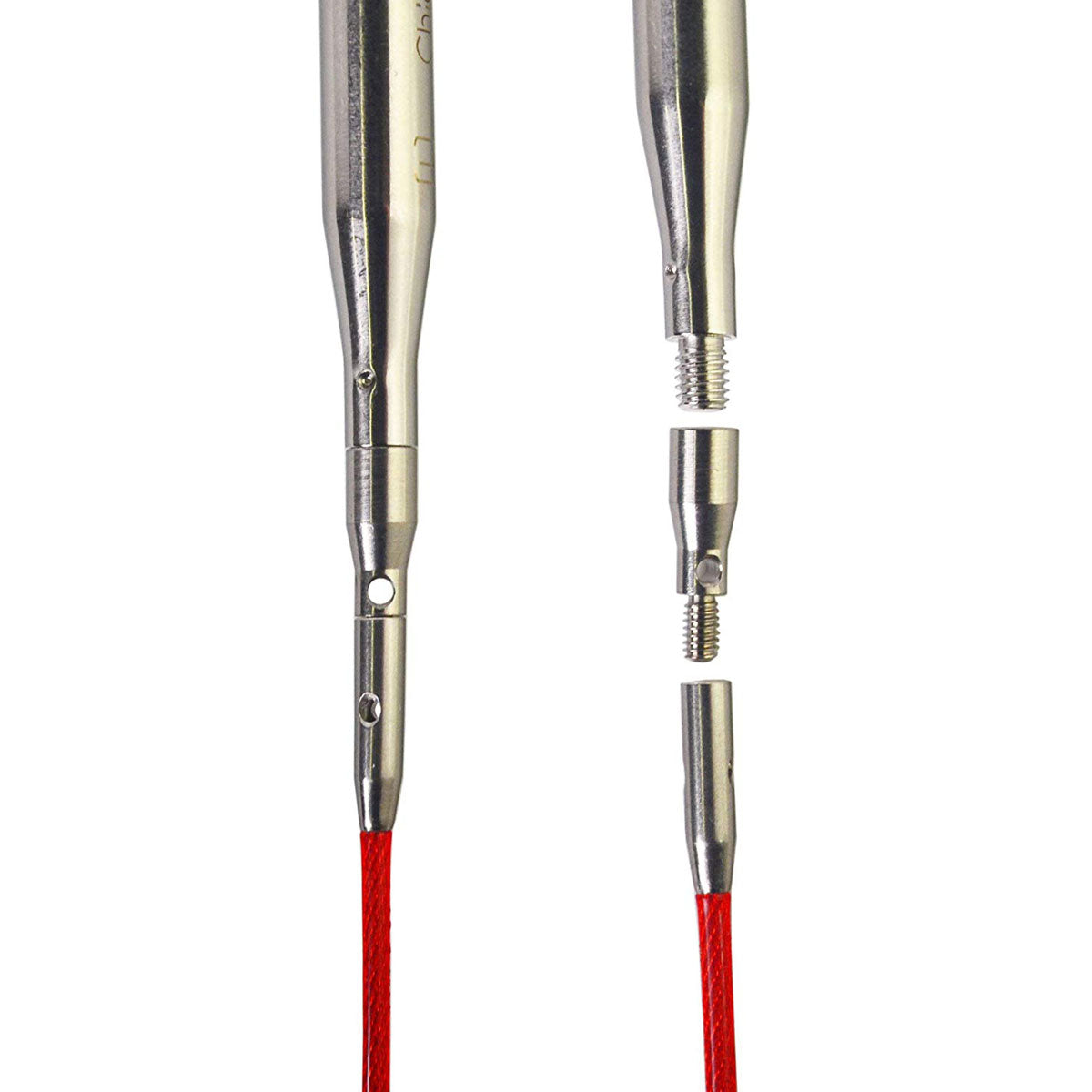 ChiaoGoo Premium Interchangeable Adapters - [S] Tip to Mini Cable (2501-AM) for Seamless Knitting