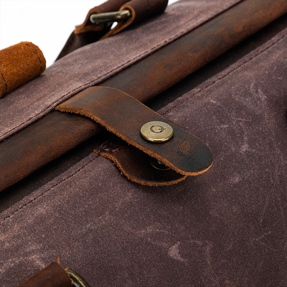 Della Q Maker's Chic Cocoa Canvas Satchel - Ideal for Crafters