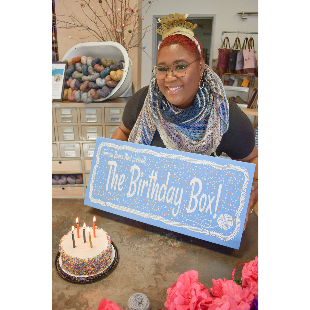 2023 Jimmy Beans Wool Exclusive Birthday Box Kits - Birthday Suit in Stunning Purples