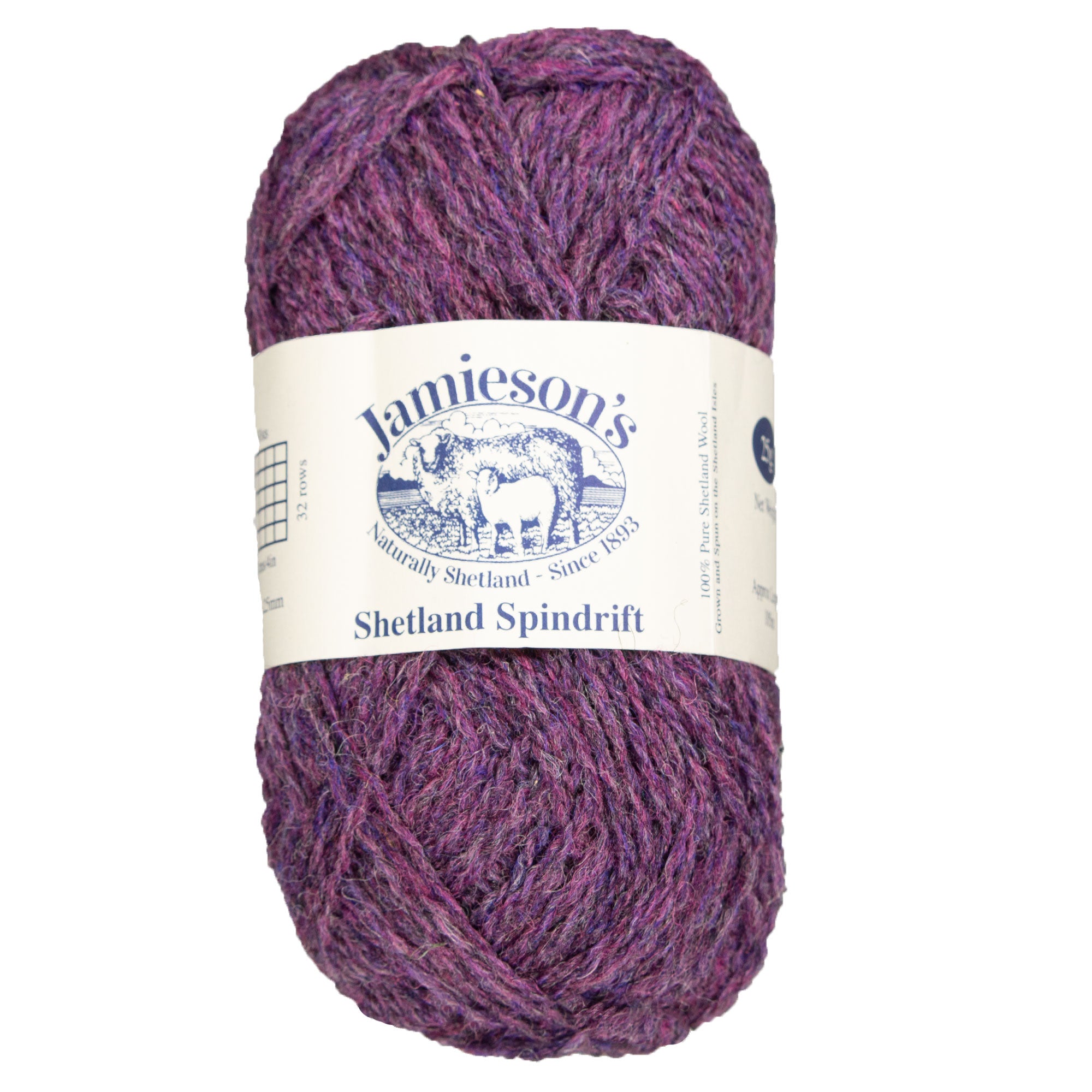 Jamieson's of Shetland Spindrift 2-Ply Yarn - 273 Foxglove: Ideal for Crochet and Fair Isle Knitting