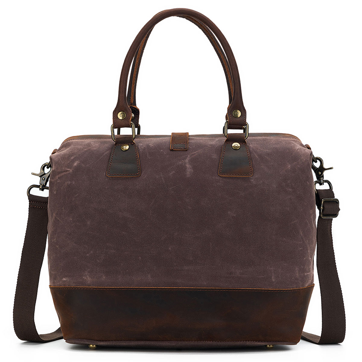 Della Q Maker's Chic Cocoa Canvas Satchel - Ideal for Crafters