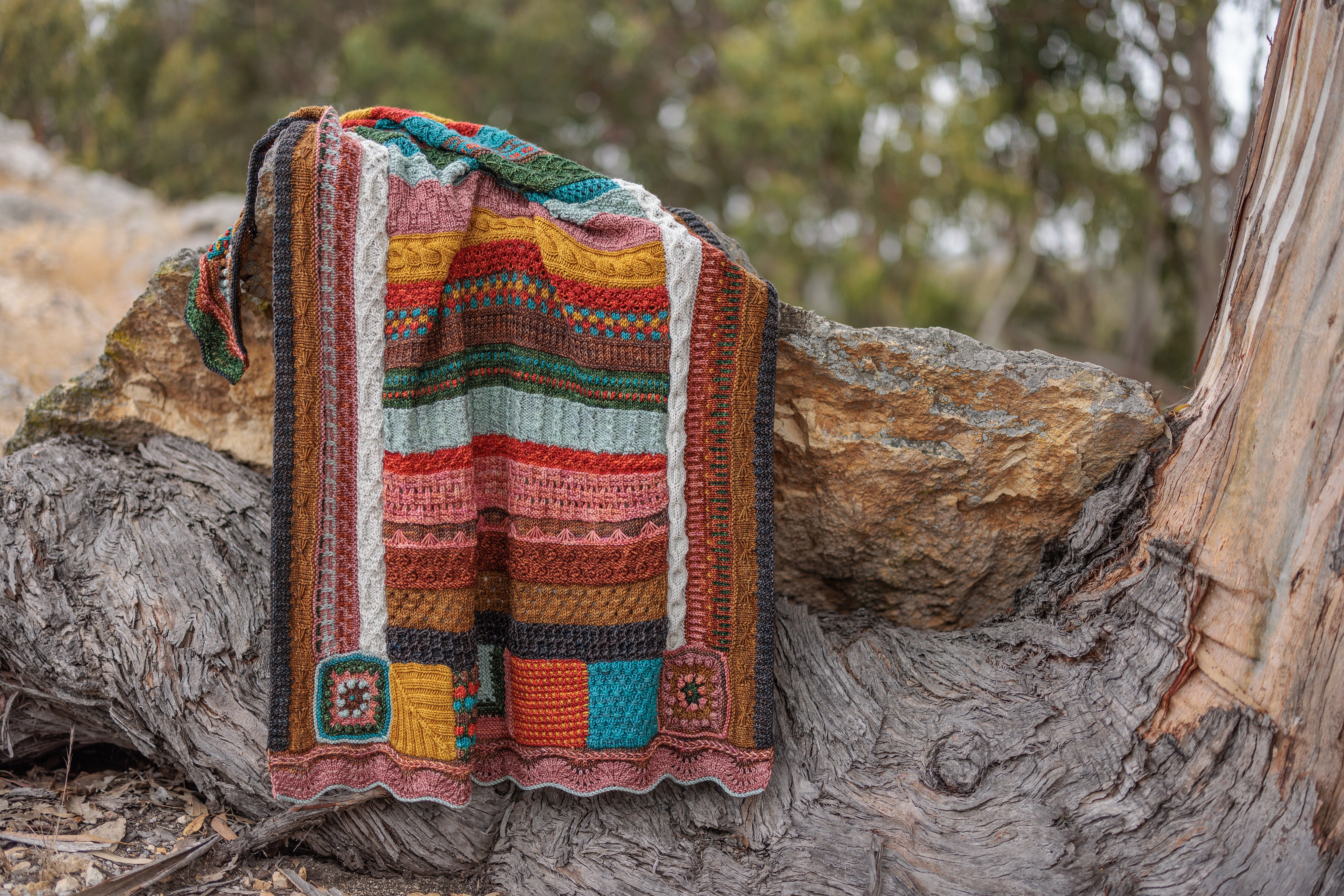 Jimmy Beans Wool 2025 Knit Blanket Club Kits - Beanstalk Worsted - Trailblazer Colorway Exclusive Knitting Kits