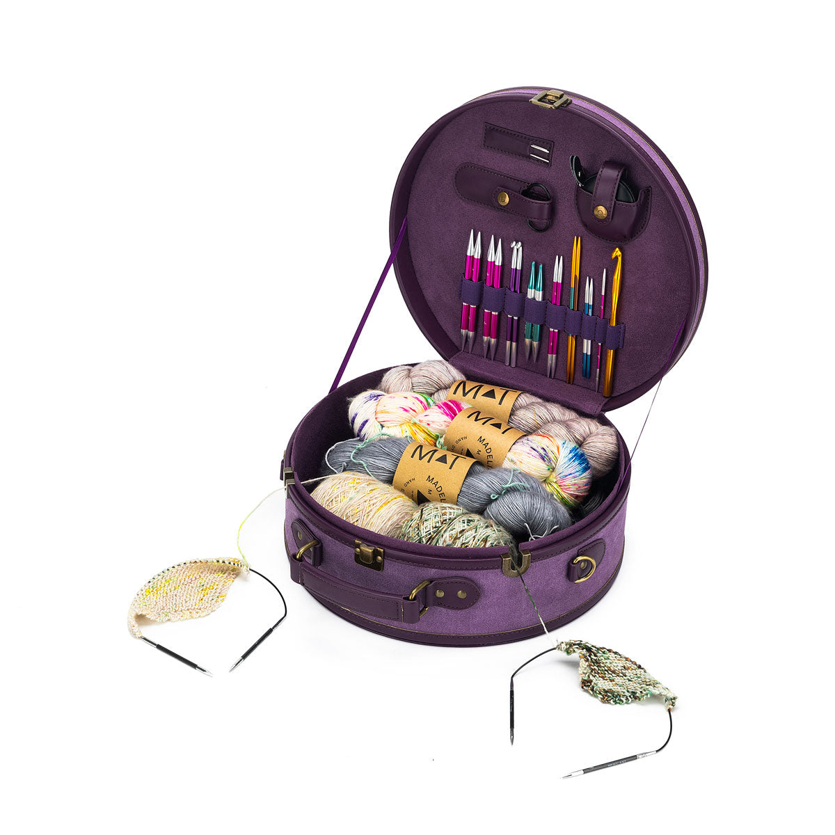 della Q Premium Maker's Hat Box - Stylish Plum for Craft Lovers