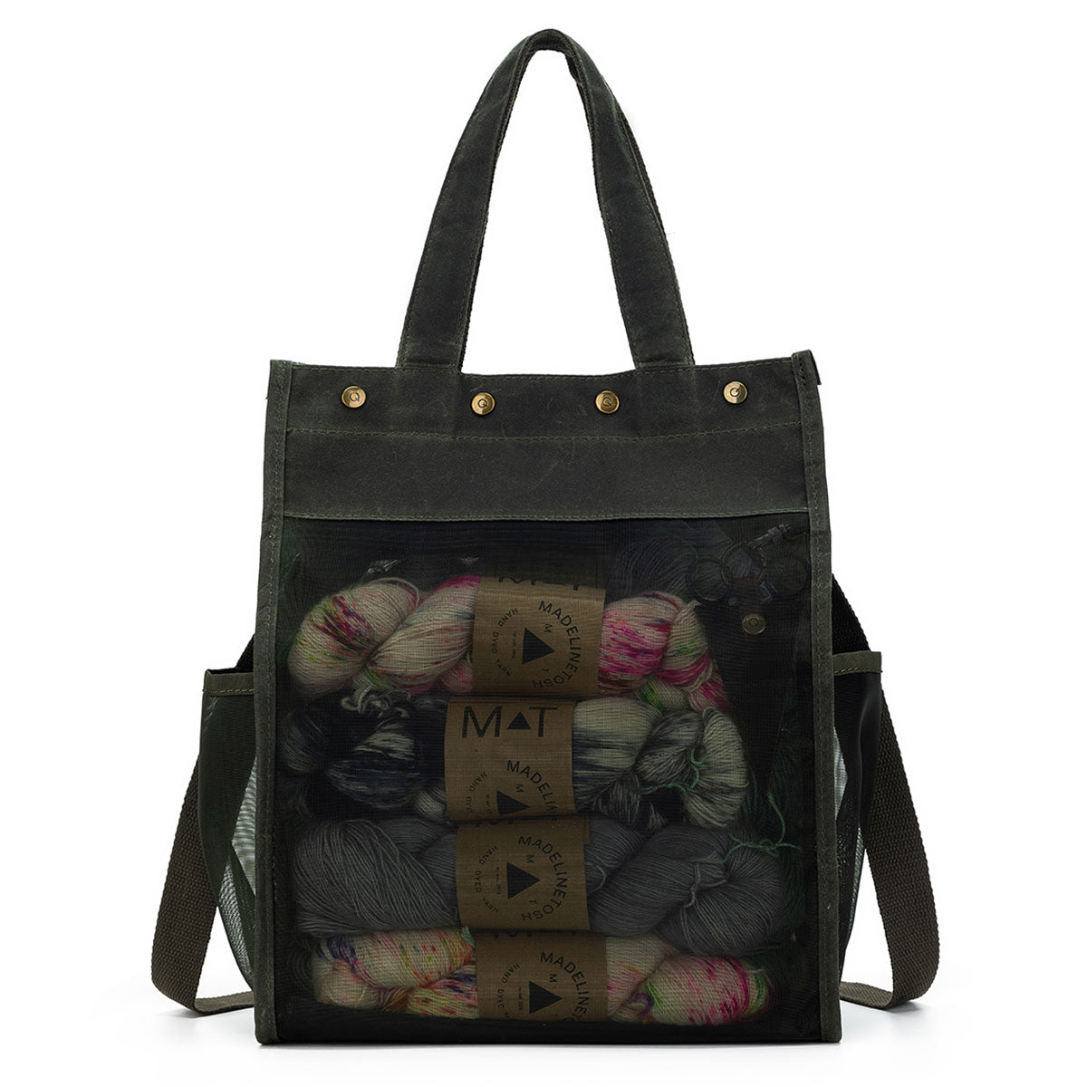 della Q Premium Tall Maker's Mesh Tote - Olive for Crafting Enthusiasts