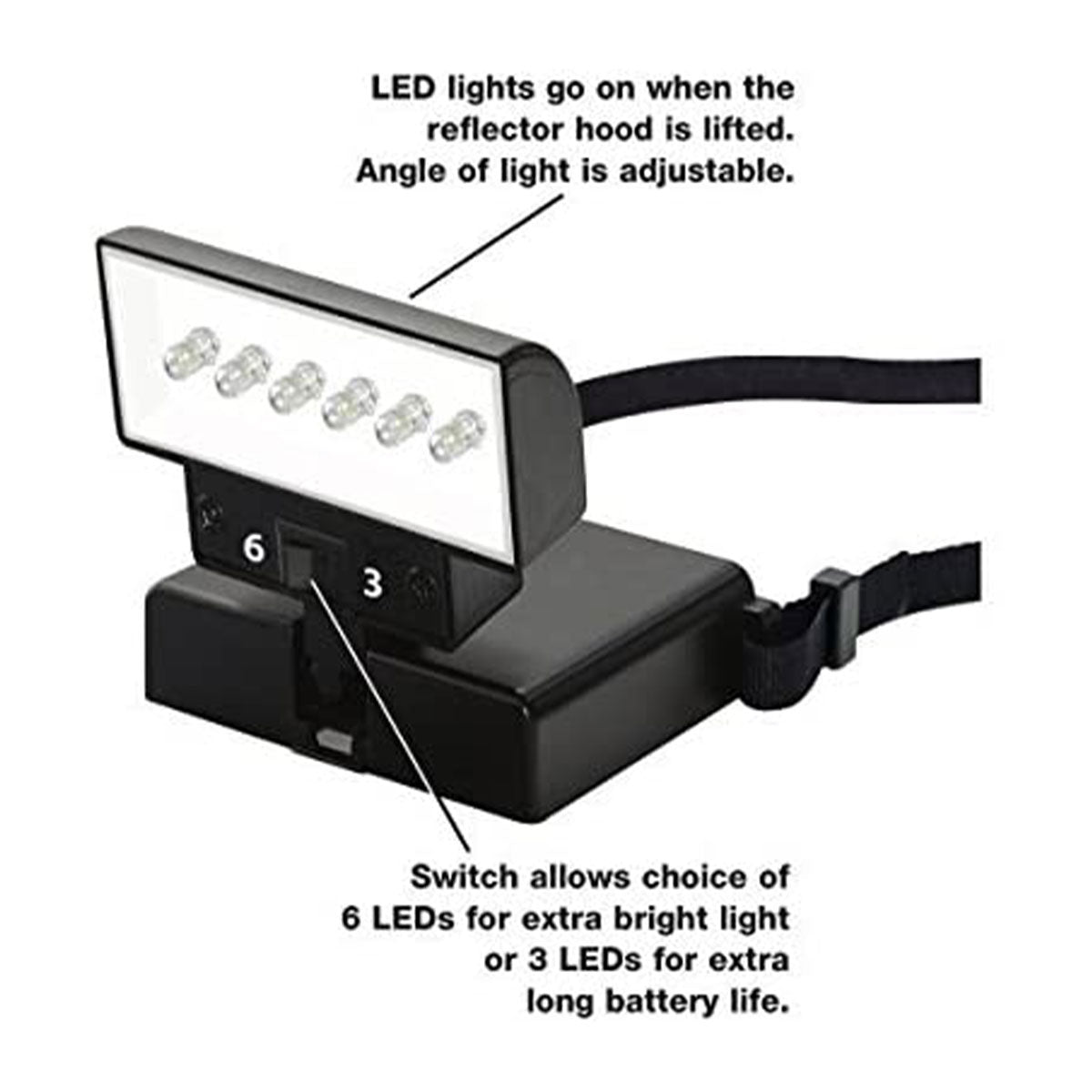 Beam N' Read LED 6 Black Neck-Worn Lights for Travel, Crafting and Reading