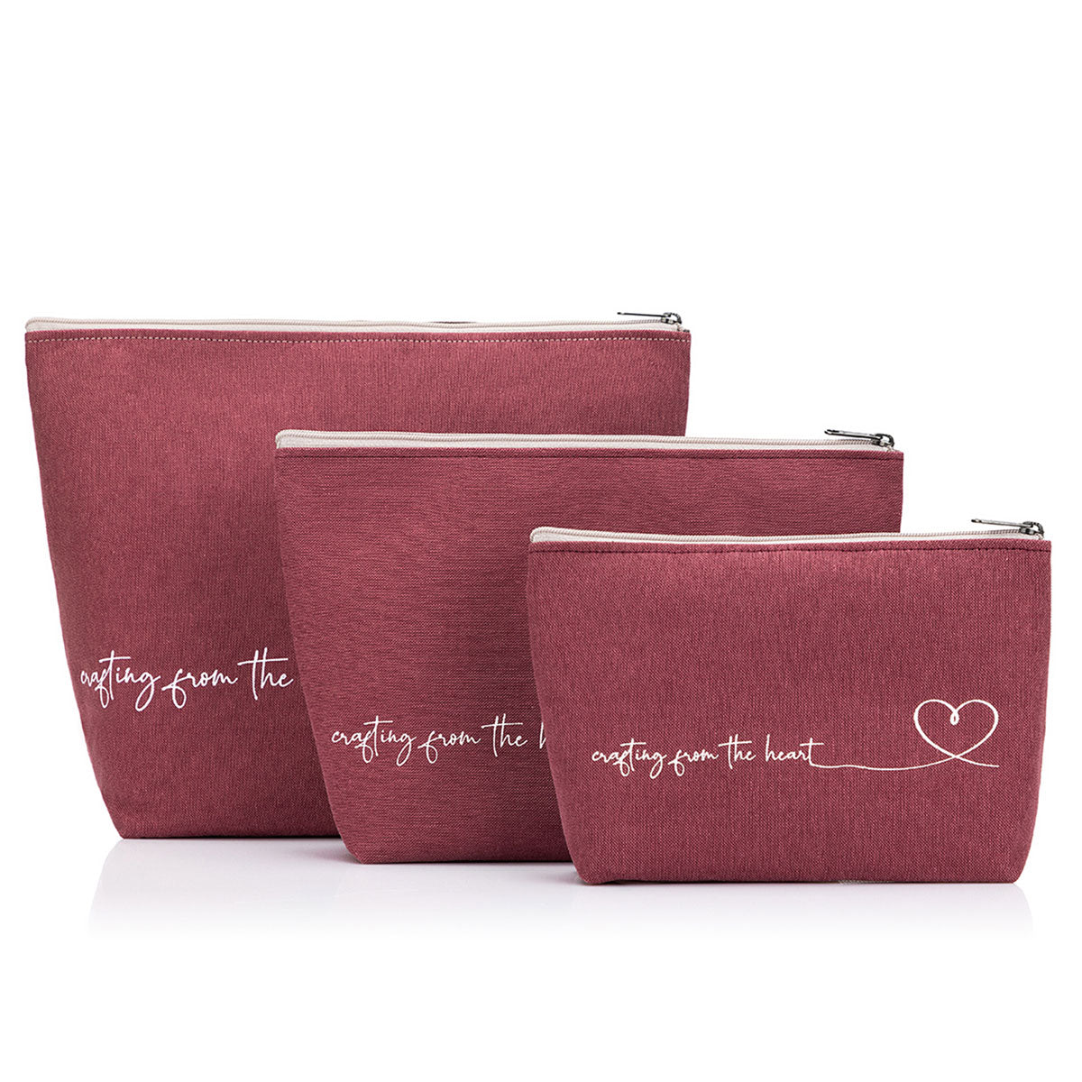 della Q Premium Mesh + Zip Collection 1123-1 - Stylish Linen Wine - Ideal for Notion Storage and Small Projects
