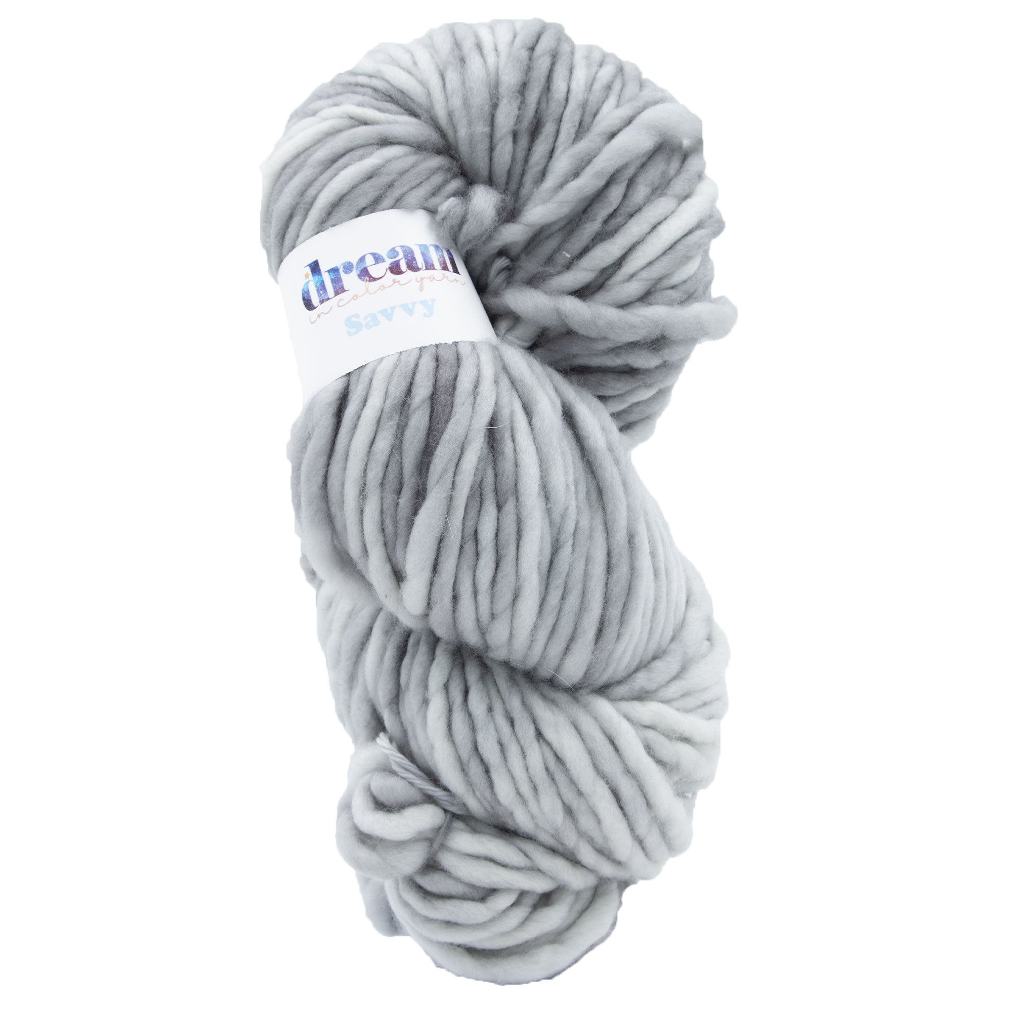 Dream in Color Super Bulky Savvy Yarn - Grey Tabby, Ideal for Quick Projects