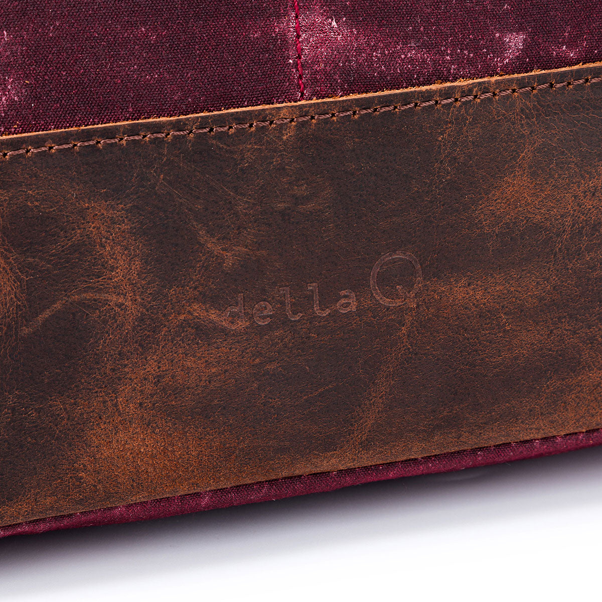 della Q Maker's Premium Red Canvas Tote for Knitters and Crocheters