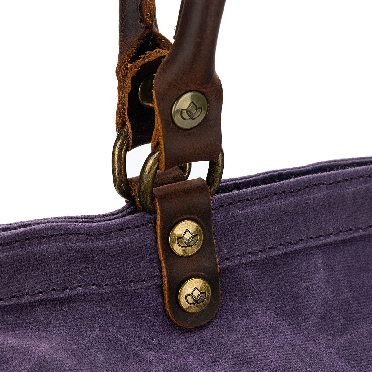 della Q Maker's Purple Canvas Tote for Knitters and Crocheters