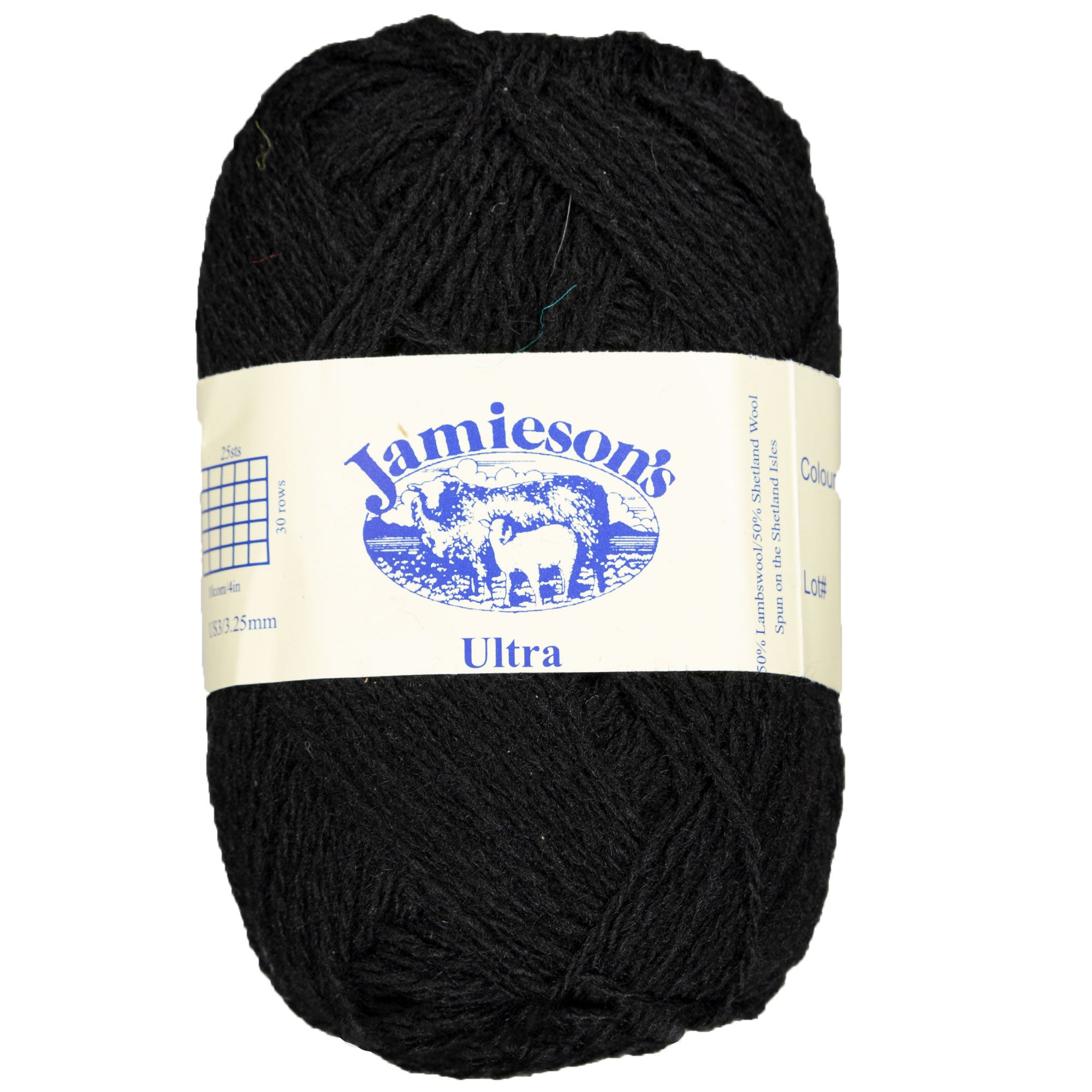 Jamieson's of Shetland Premium Ultra Lace Weight Yarn - 999 Black
