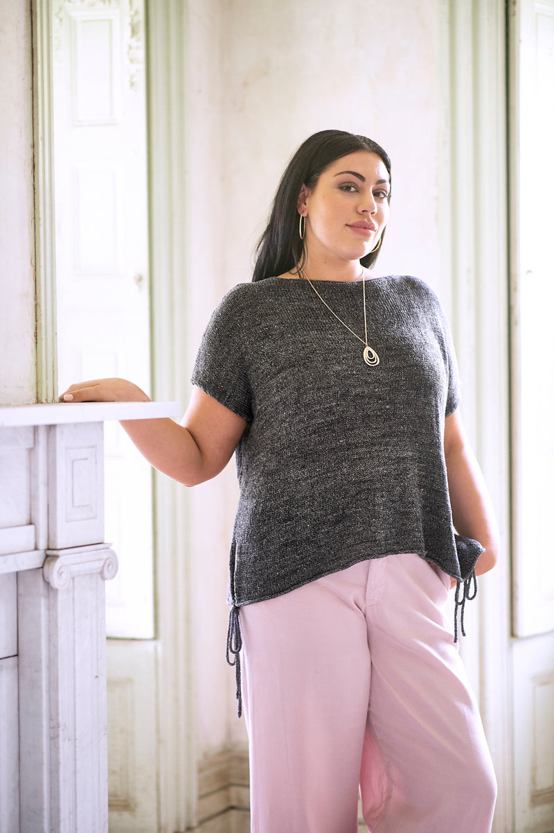 Berroco Linen Stonewash (Indio) - Booklet 405 Summer Tee Patterns with Keyholes - Odeleite - Instant PDF Download